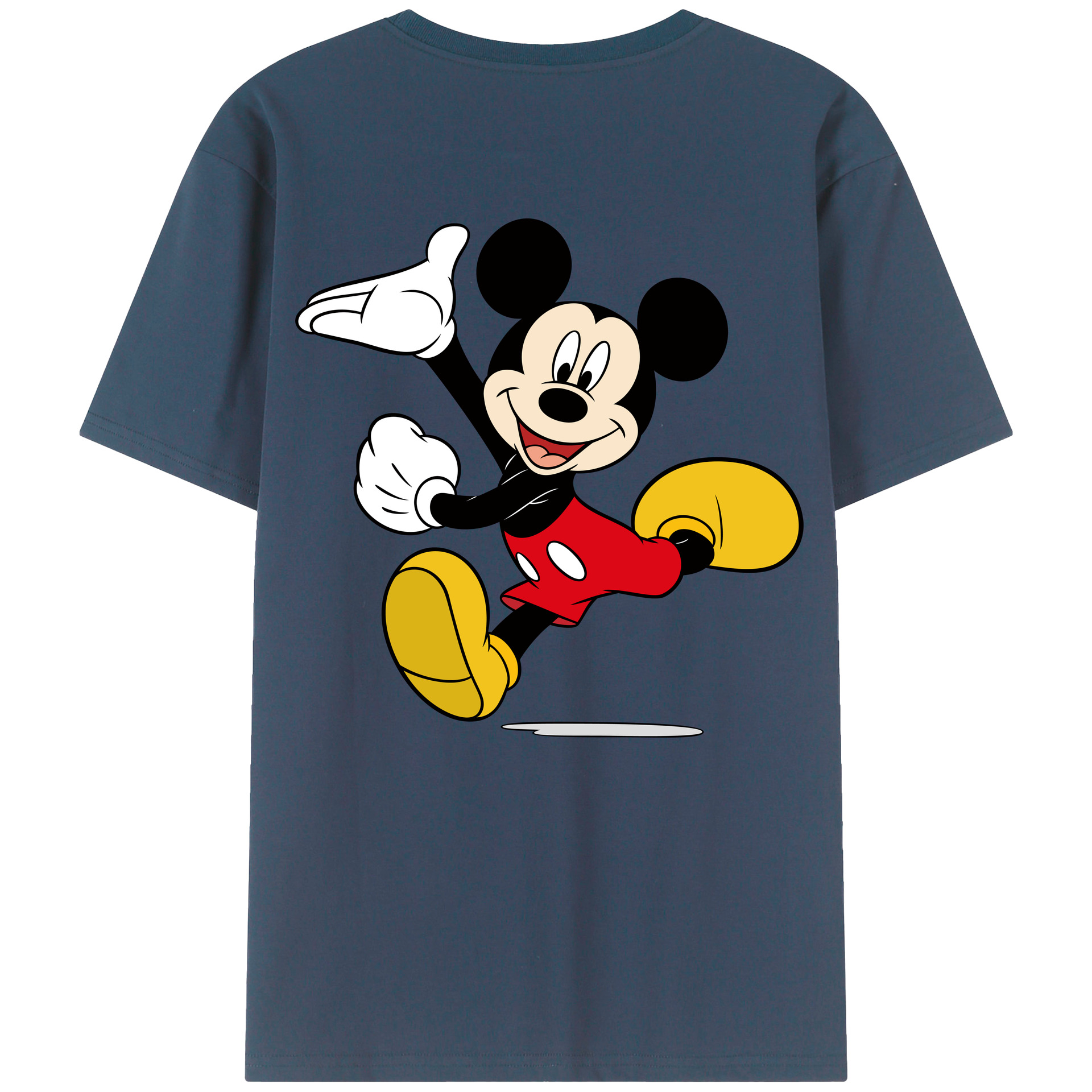 （画像用） ミッキーマウス Mickey Mouse 綿100％半袖Tシャツ（背面プリント）