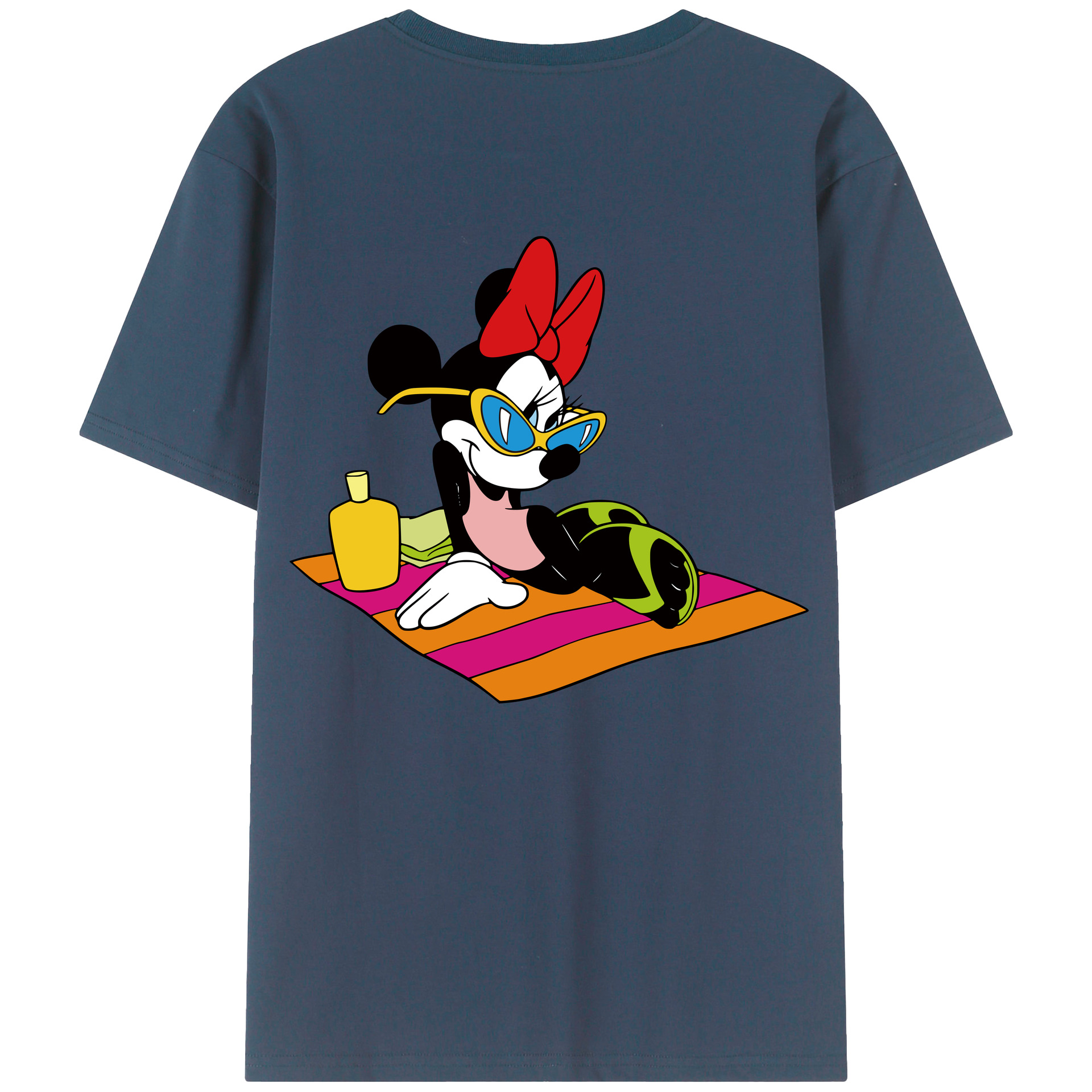 （画像用） ミッキーマウス Mickey Mouse 綿100％半袖Tシャツ（背面プリント）
