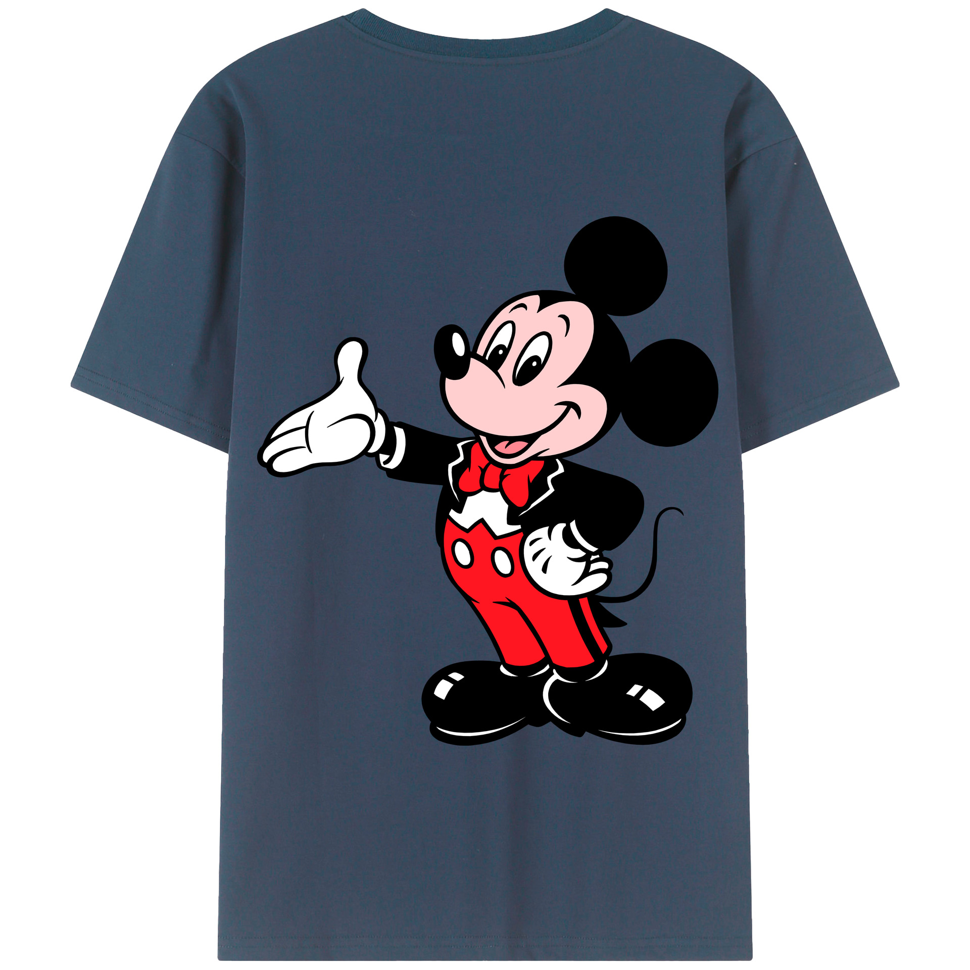 （画像用） ミッキーマウス Mickey Mouse 綿100％半袖Tシャツ（背面プリント）