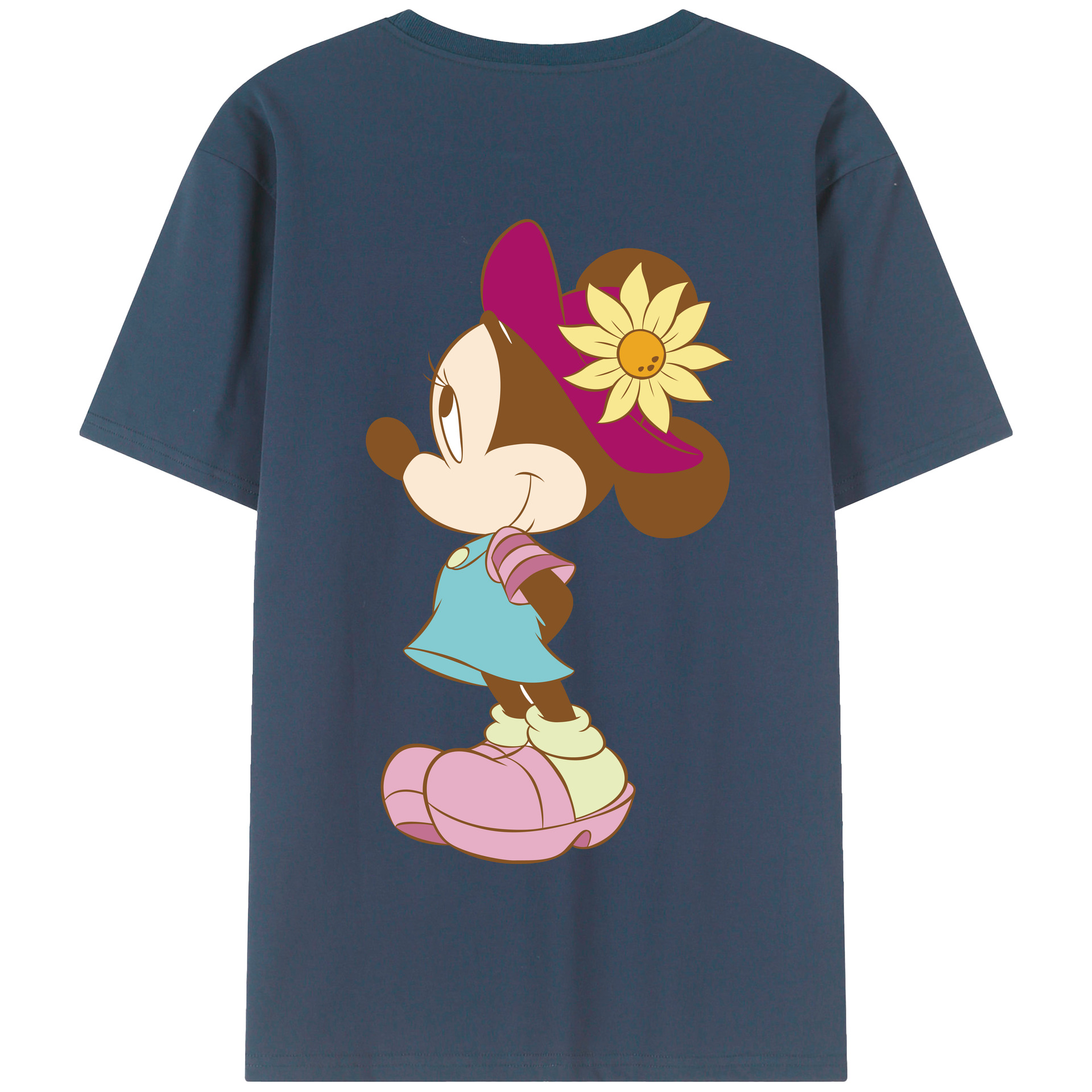 （画像用） ミッキーマウス Mickey Mouse 綿100％半袖Tシャツ（背面プリント）