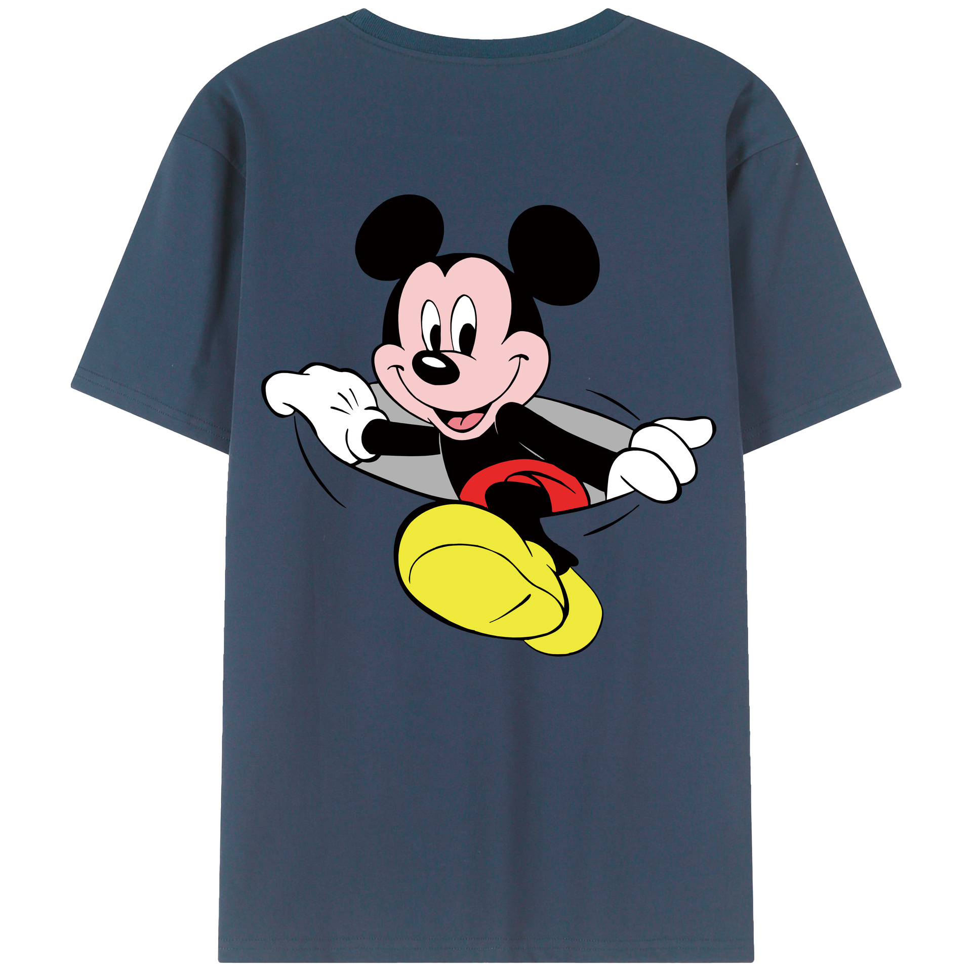 （画像用） ミッキーマウス Mickey Mouse 綿100％半袖Tシャツ（背面プリント）