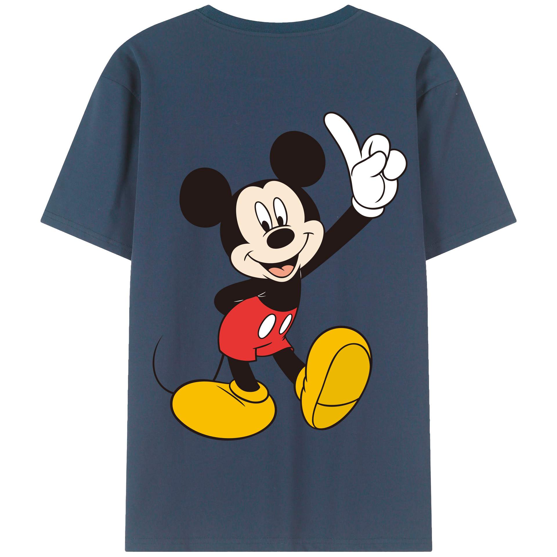 （画像用） ミッキーマウス Mickey Mouse 綿100％半袖Tシャツ（背面プリント）