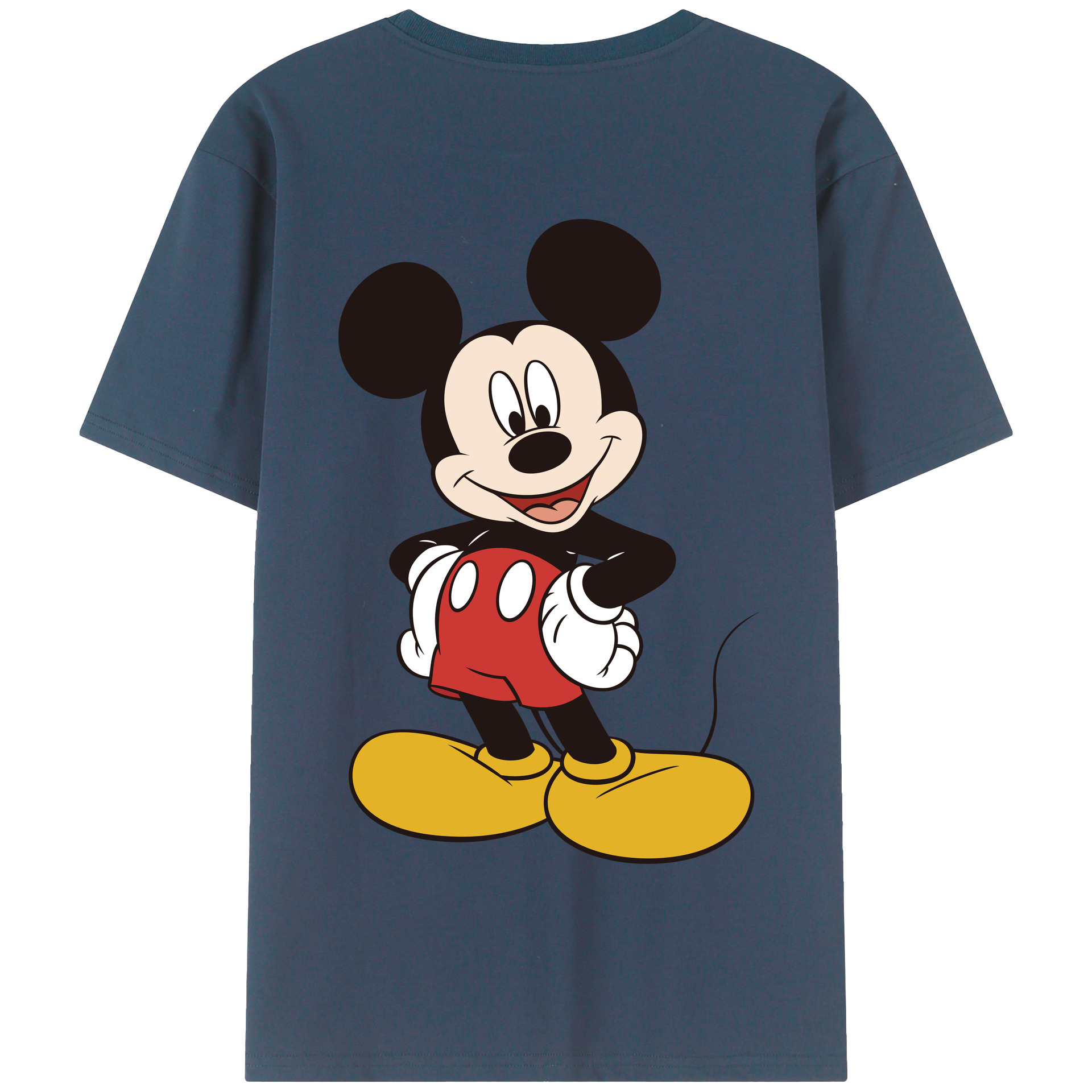 （画像用） ミッキーマウス Mickey Mouse 綿100％半袖Tシャツ（背面プリント）