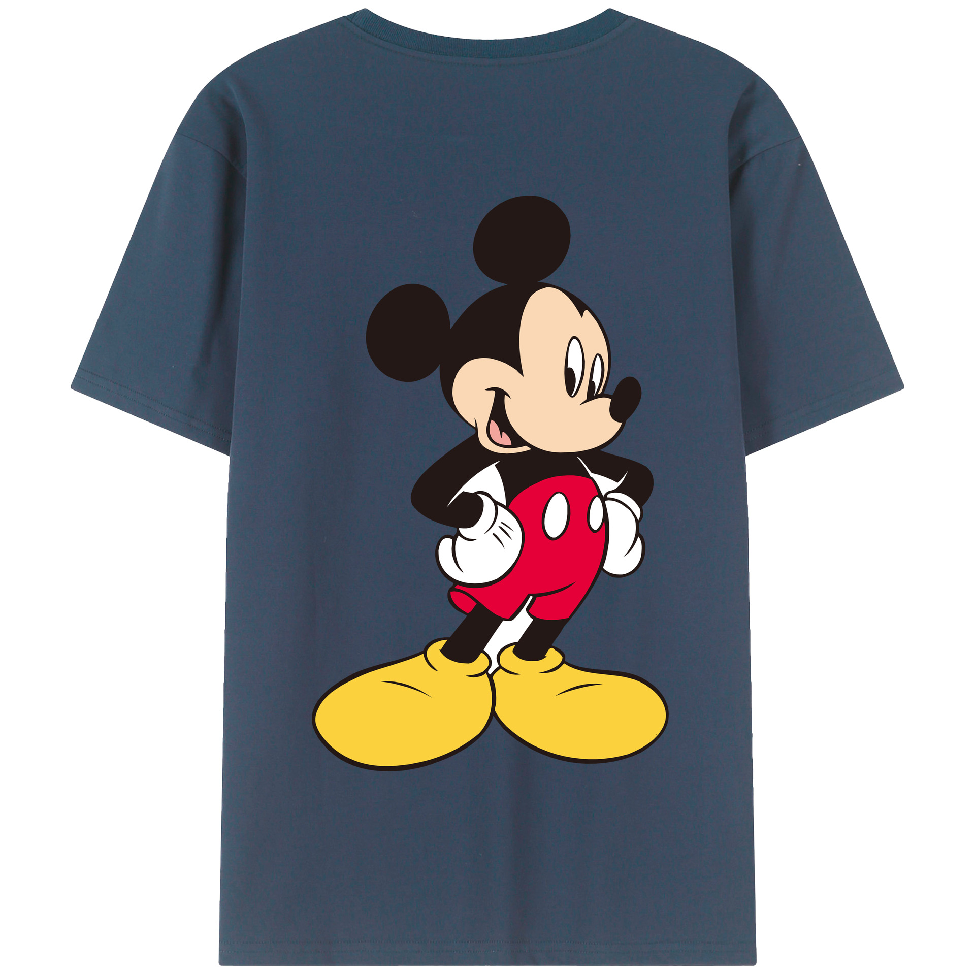 （画像用） ミッキーマウス Mickey Mouse 綿100％半袖Tシャツ（背面プリント）