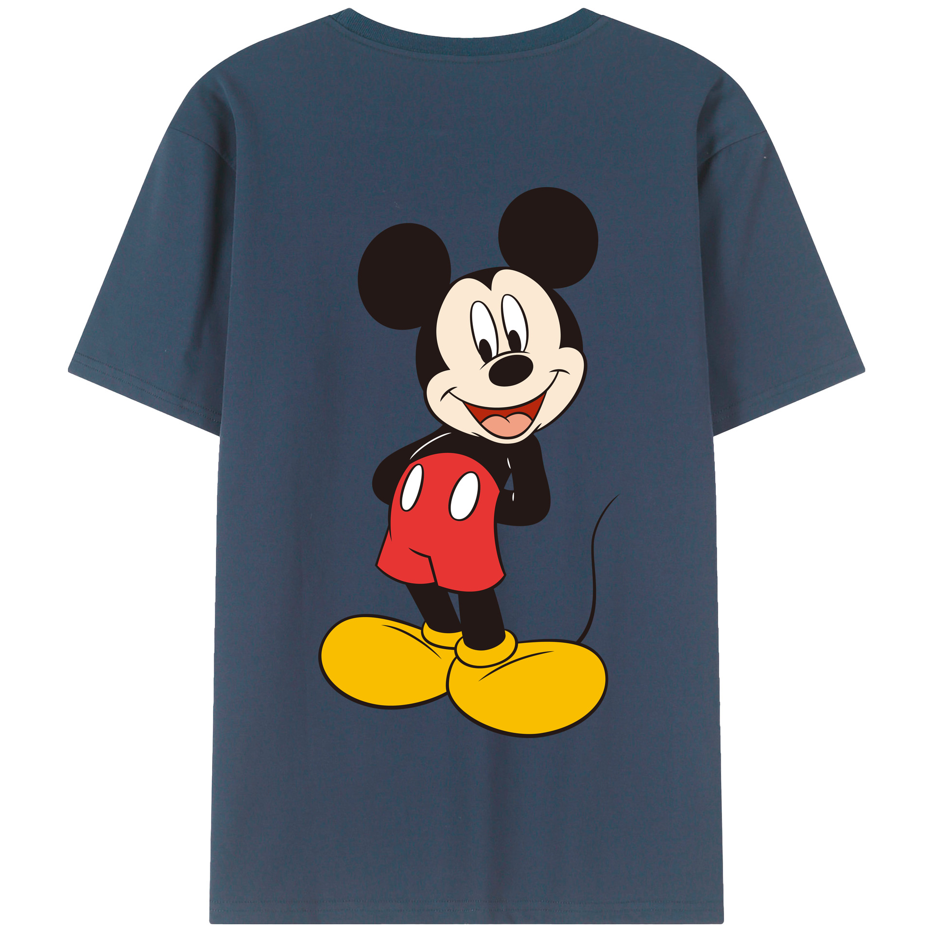 （画像用） ミッキーマウス Mickey Mouse 綿100％半袖Tシャツ（背面プリント）