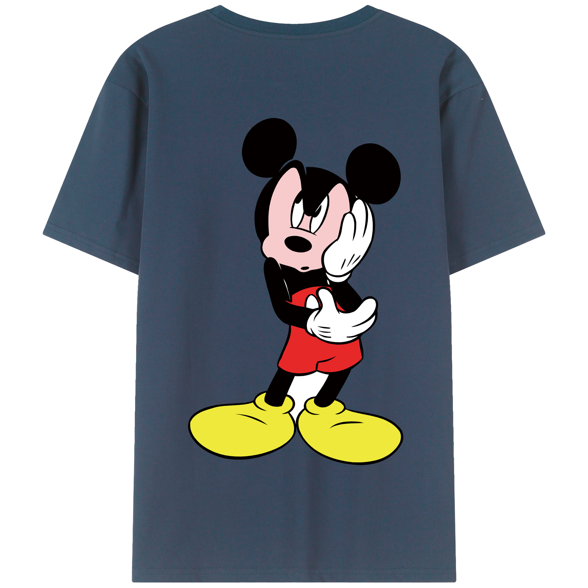 （画像用） ミッキーマウス Mickey Mouse 綿100％半袖Tシャツ（背面プリント）