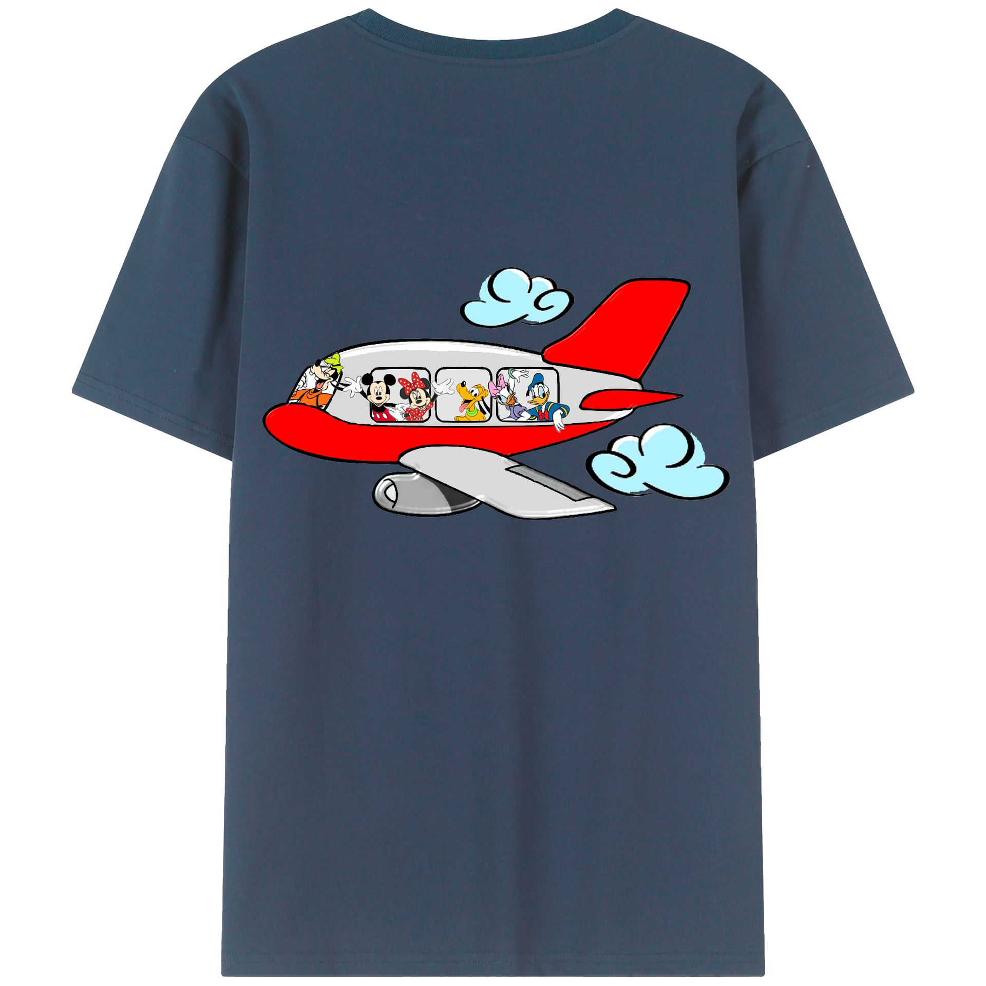 （画像用） ミッキーマウス Mickey Mouse 綿100％半袖Tシャツ（背面プリント）