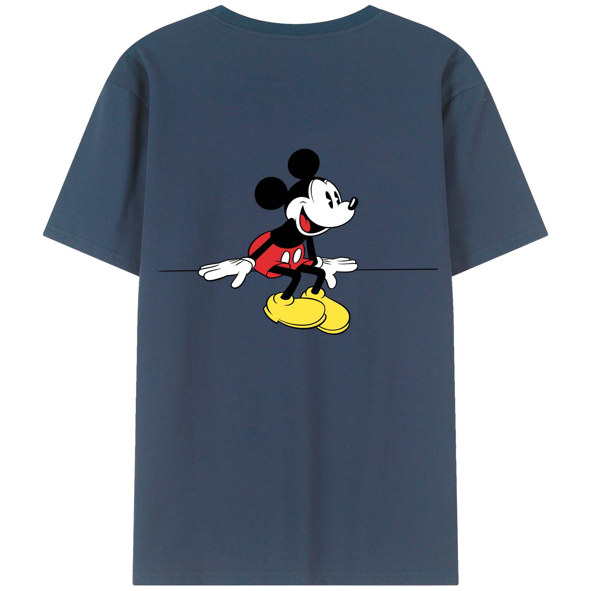 （画像用） ミッキーマウス Mickey Mouse 綿100％半袖Tシャツ（背面プリント）