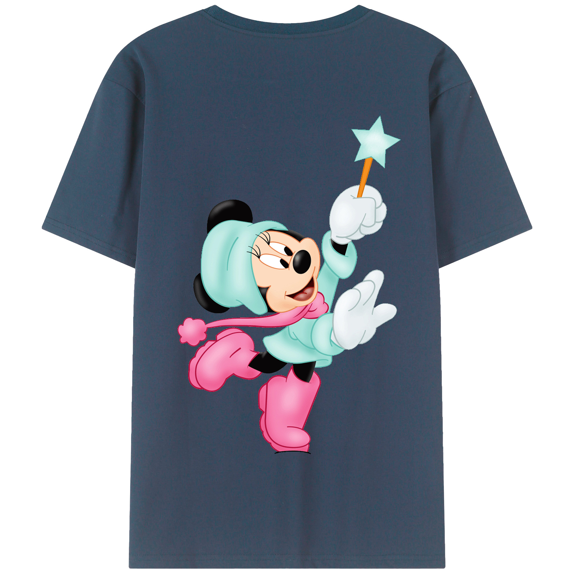 （画像用） ミッキーマウス Mickey Mouse 綿100％半袖Tシャツ（背面プリント）
