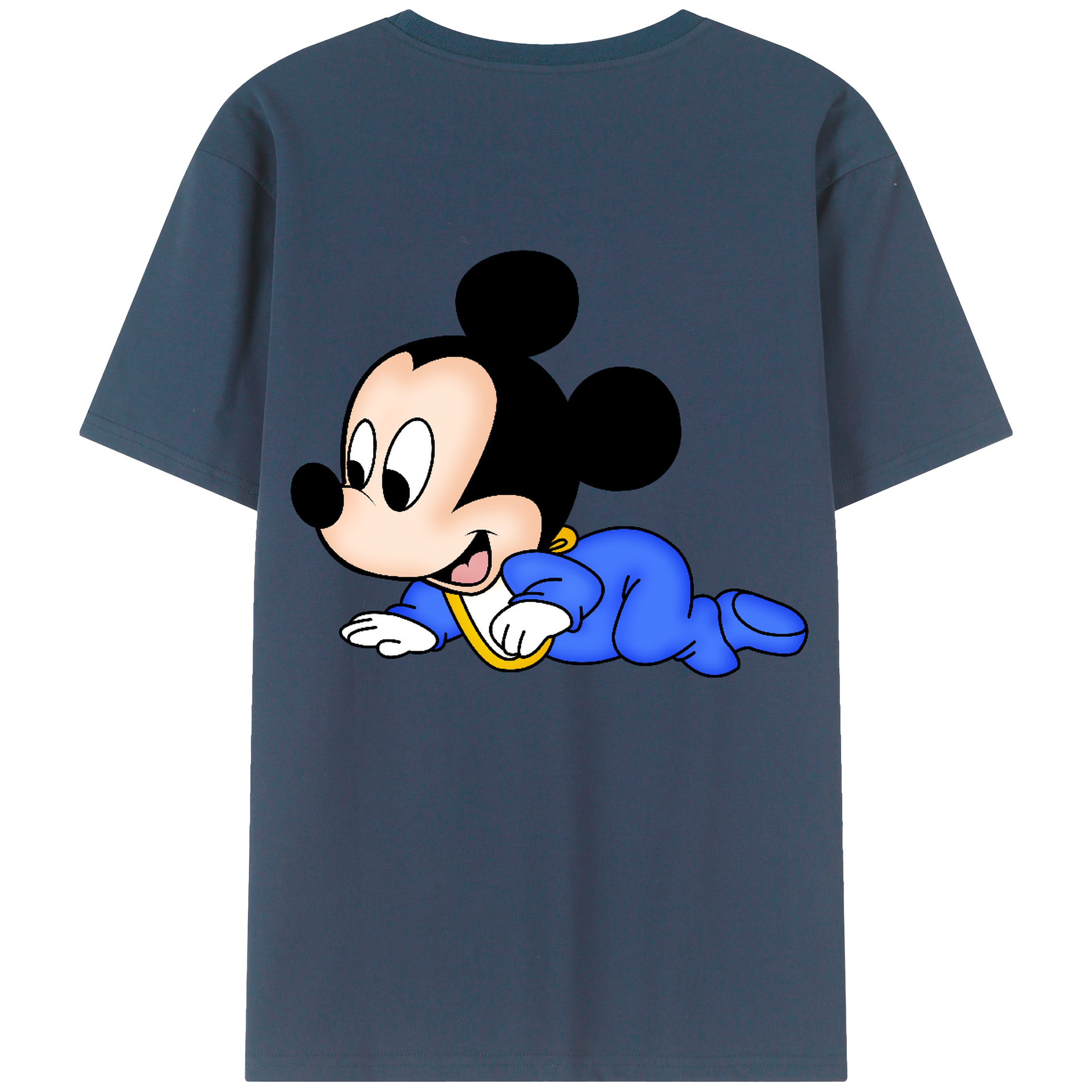 （画像用） ミッキーマウス Mickey Mouse 綿100％半袖Tシャツ（背面プリント）