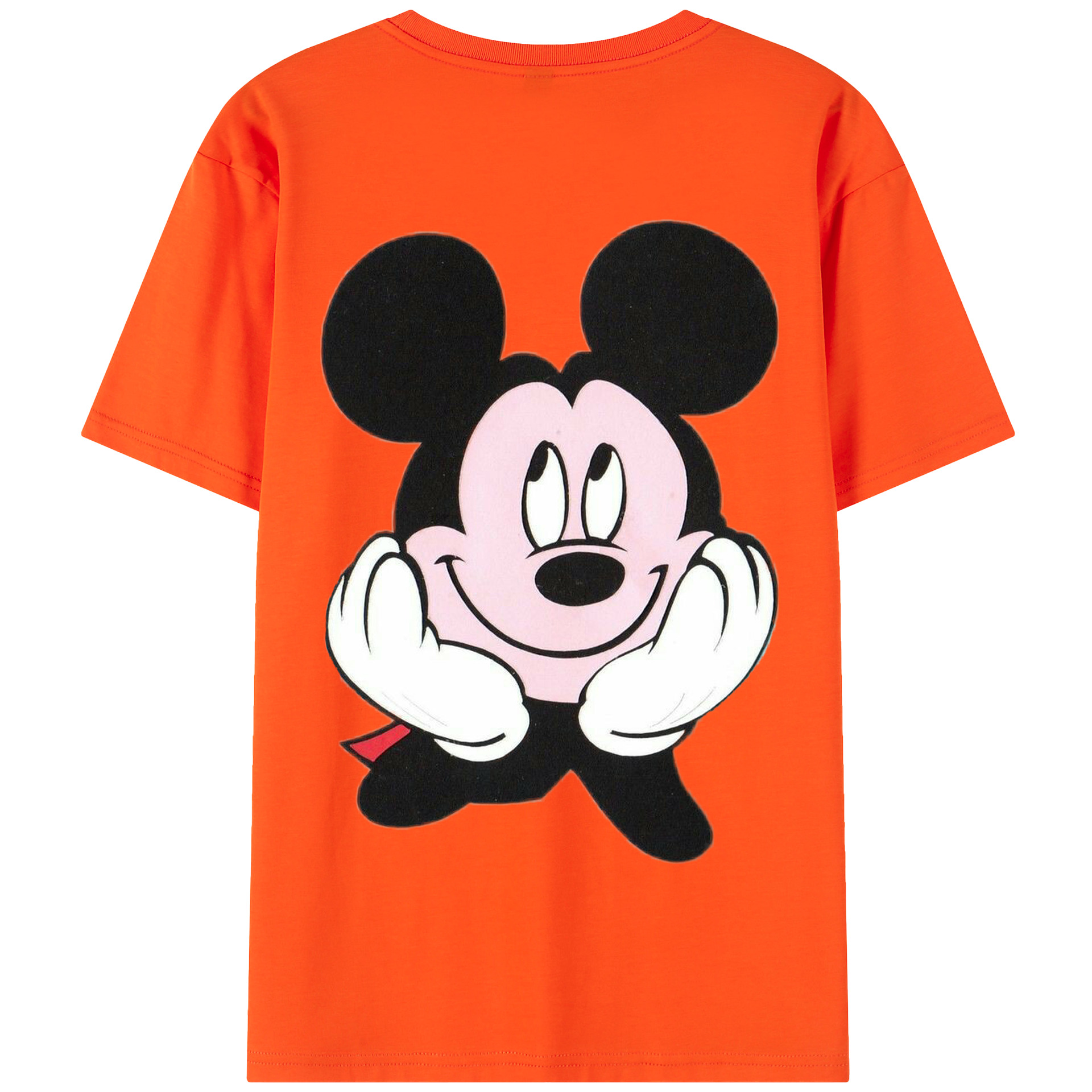 （画像用） ミッキーマウス Mickey Mouse 綿100％半袖Tシャツ（背面プリント）