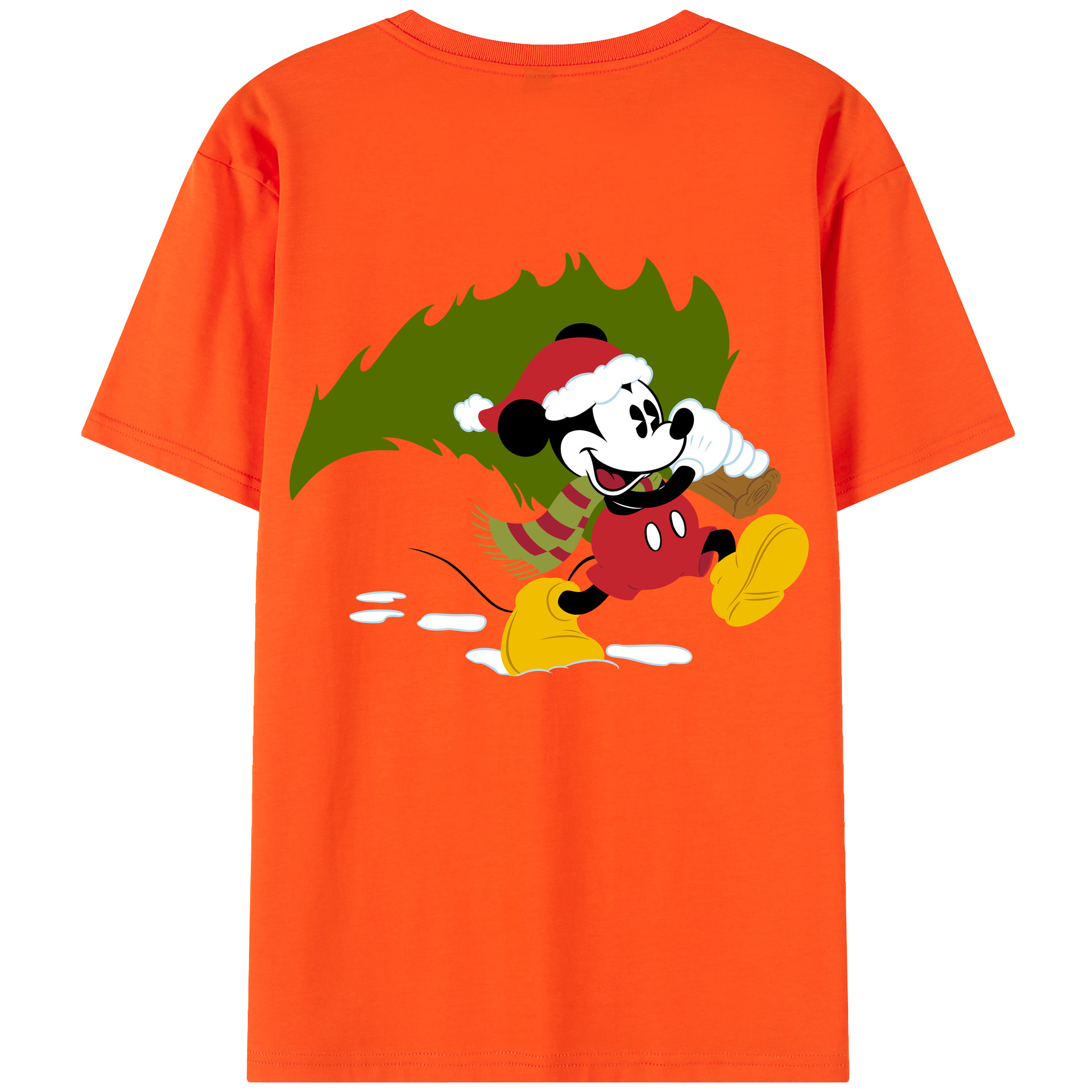（画像用） ミッキーマウス Mickey Mouse 綿100％半袖Tシャツ（背面プリント）