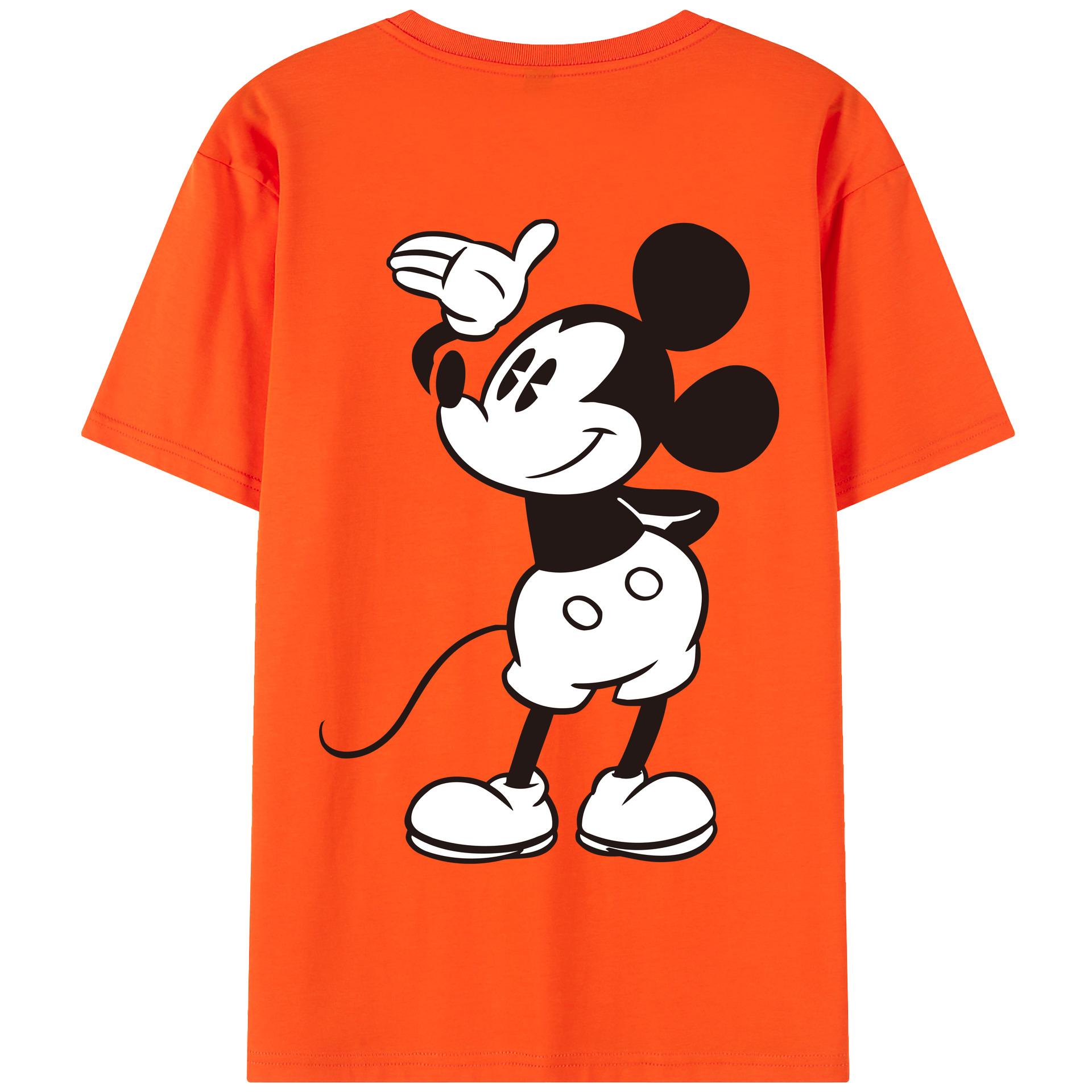 （画像用） ミッキーマウス Mickey Mouse 綿100％半袖Tシャツ（背面プリント）