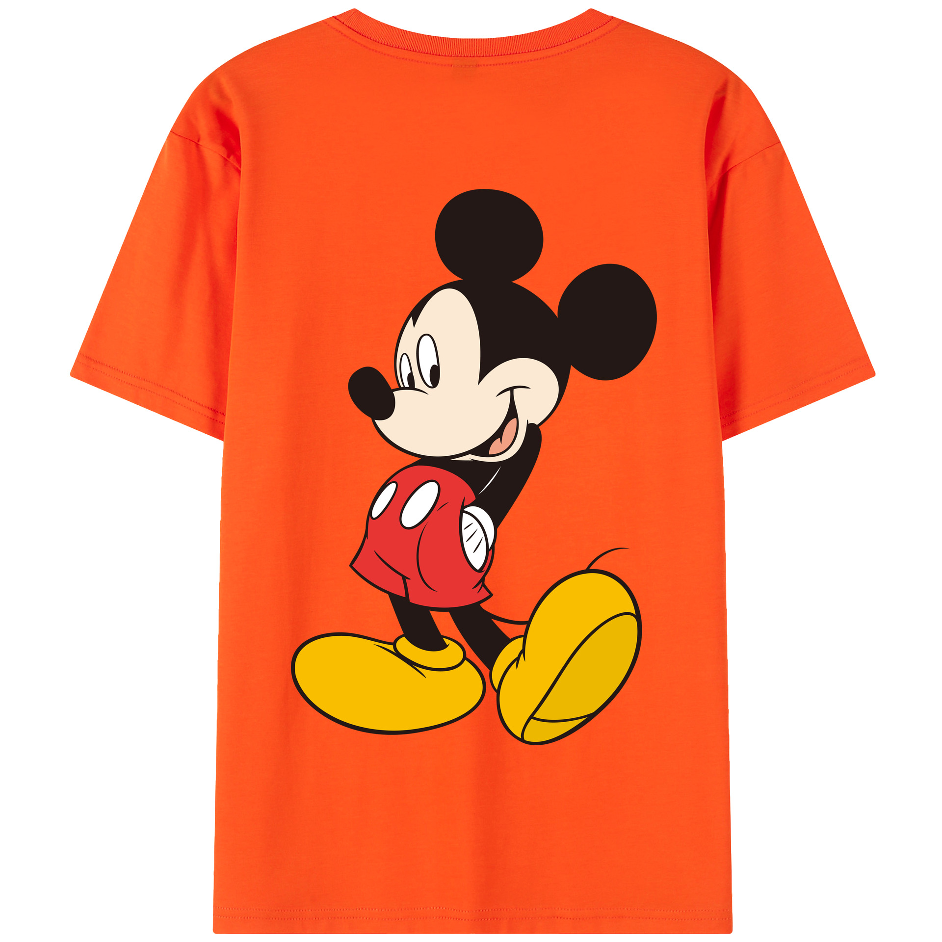 （画像用） ミッキーマウス Mickey Mouse 綿100％半袖Tシャツ（背面プリント）