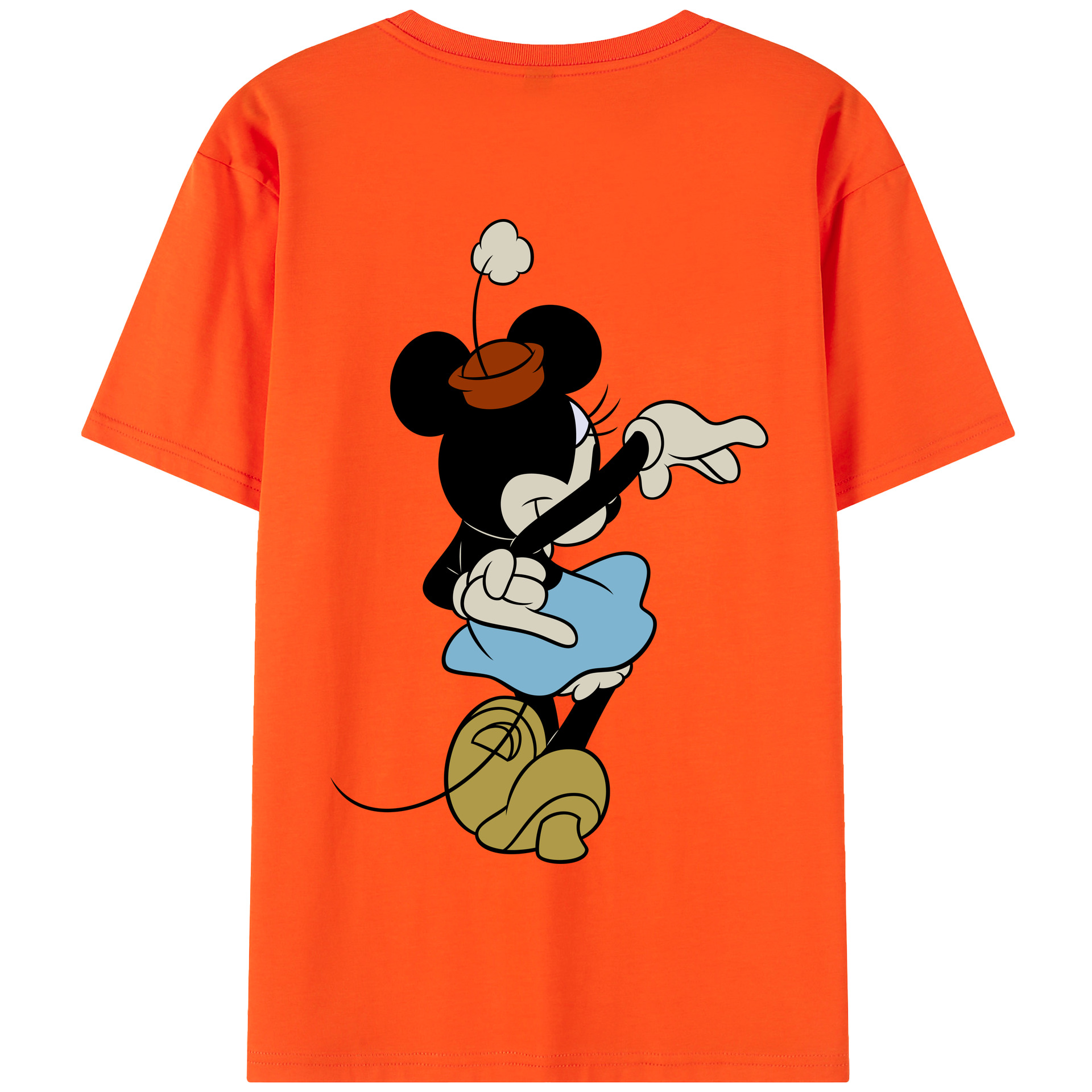 （画像用） ミッキーマウス Mickey Mouse 綿100％半袖Tシャツ（背面プリント）