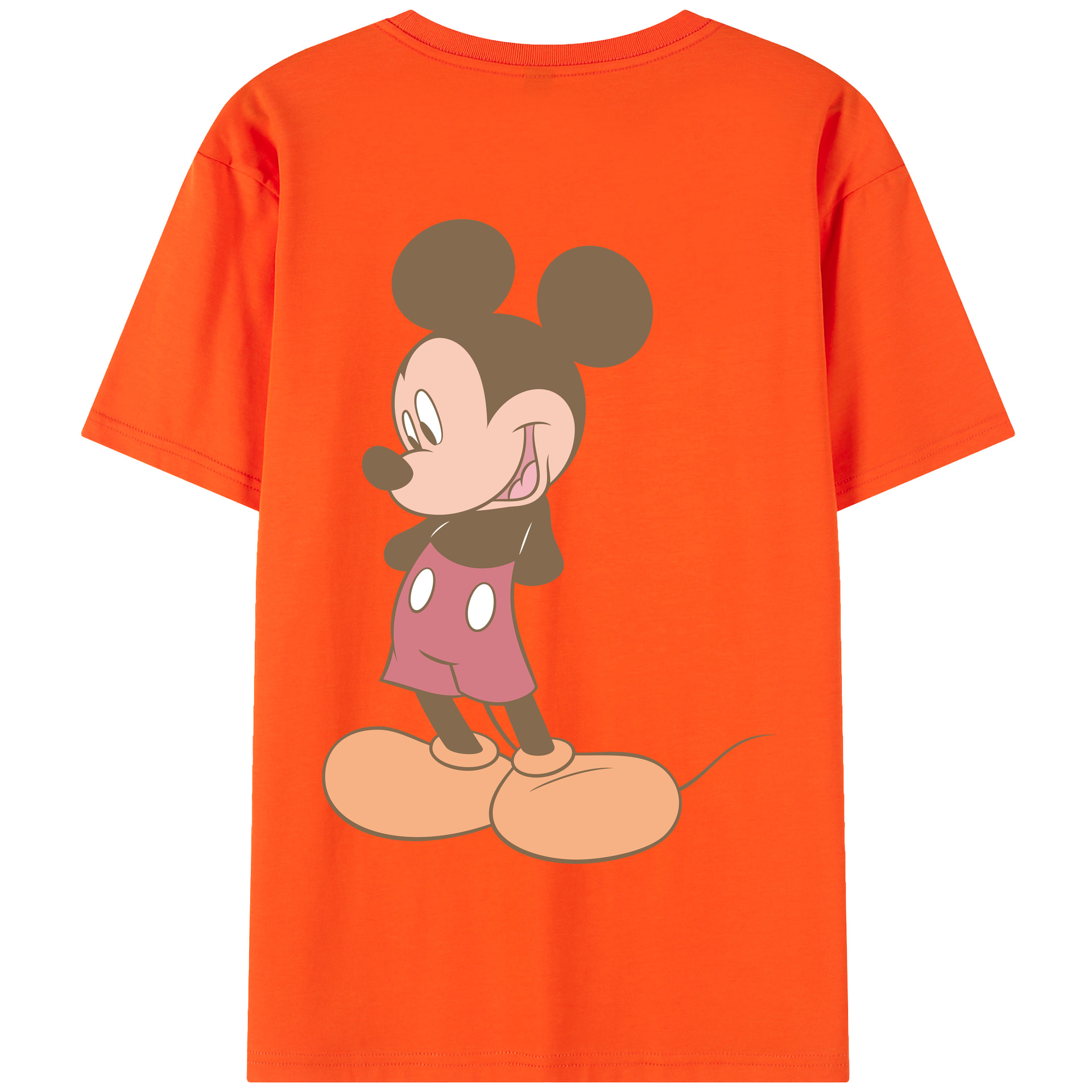 （画像用） ミッキーマウス Mickey Mouse 綿100％半袖Tシャツ（背面プリント）