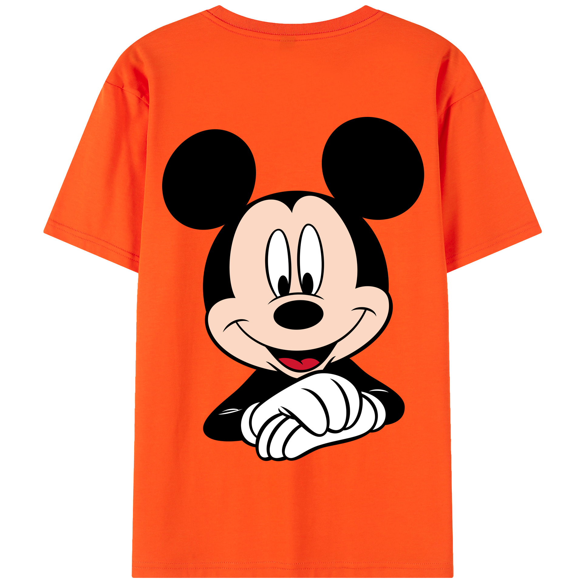 （画像用） ミッキーマウス Mickey Mouse 綿100％半袖Tシャツ（背面プリント）