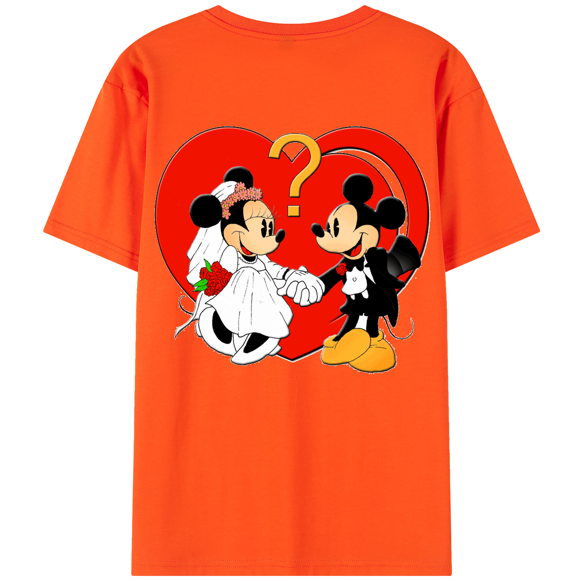 （画像用） ミッキーマウス Mickey Mouse 綿100％半袖Tシャツ（背面プリント）