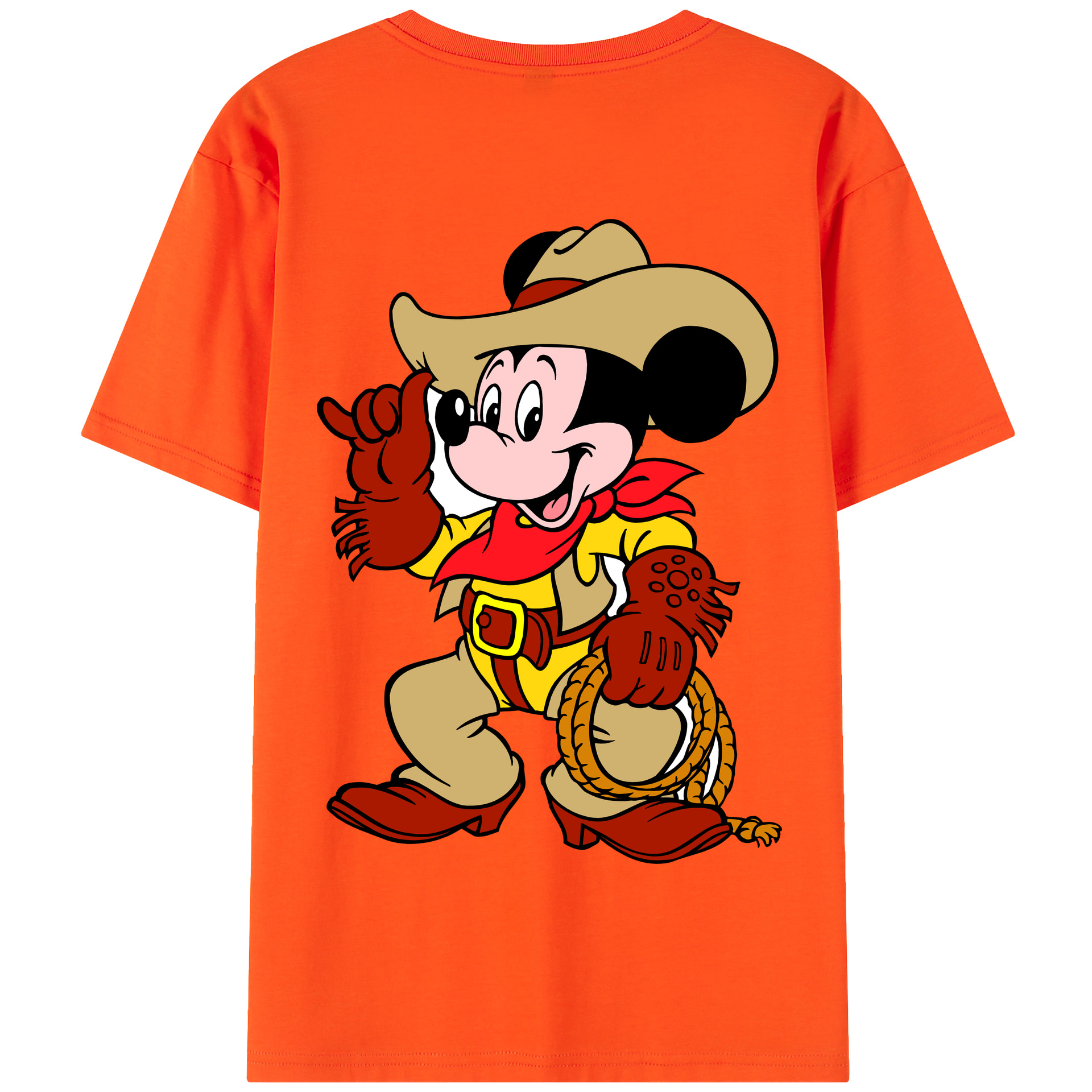 （画像用） ミッキーマウス Mickey Mouse 綿100％半袖Tシャツ（背面プリント）