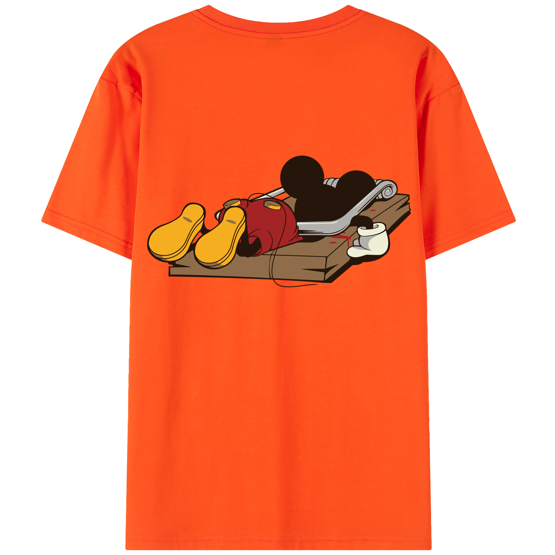 （画像用） ミッキーマウス Mickey Mouse 綿100％半袖Tシャツ（背面プリント）