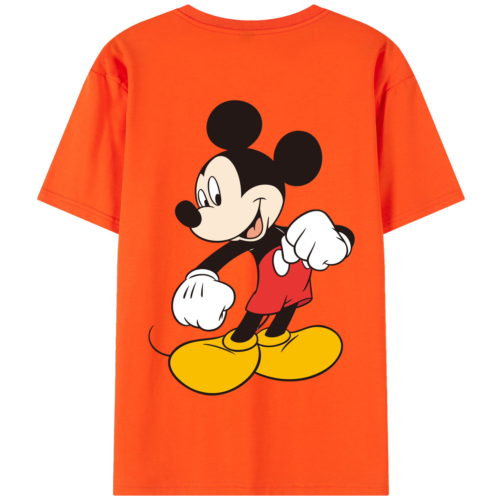 （画像用） ミッキーマウス Mickey Mouse 綿100％半袖Tシャツ（背面プリント）