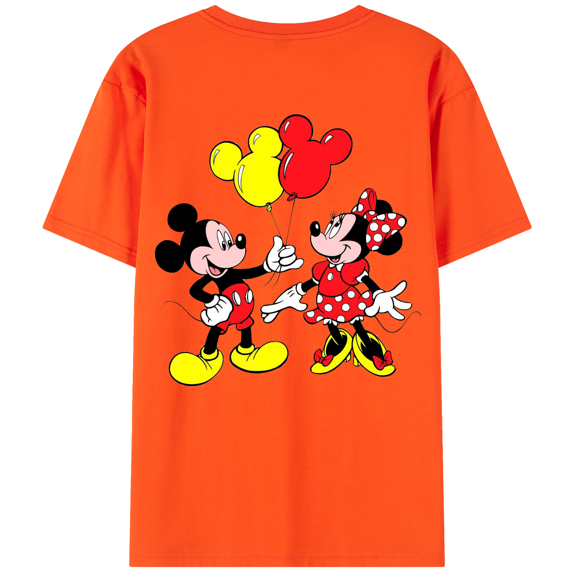 （画像用） ミッキーマウス Mickey Mouse 綿100％半袖Tシャツ（背面プリント）
