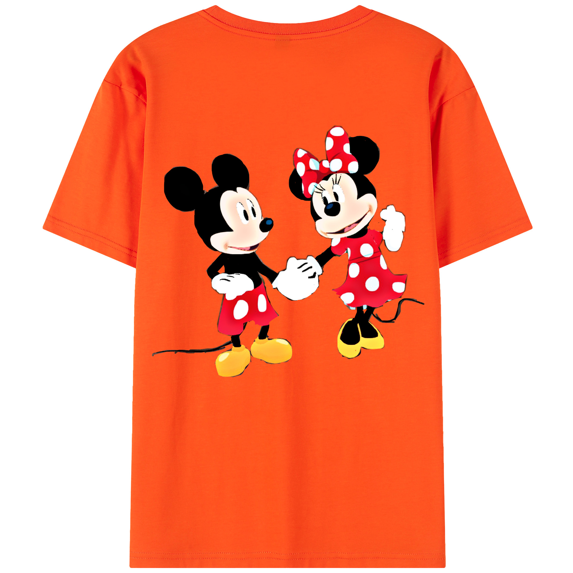 （画像用） ミッキーマウス Mickey Mouse 綿100％半袖Tシャツ（背面プリント）