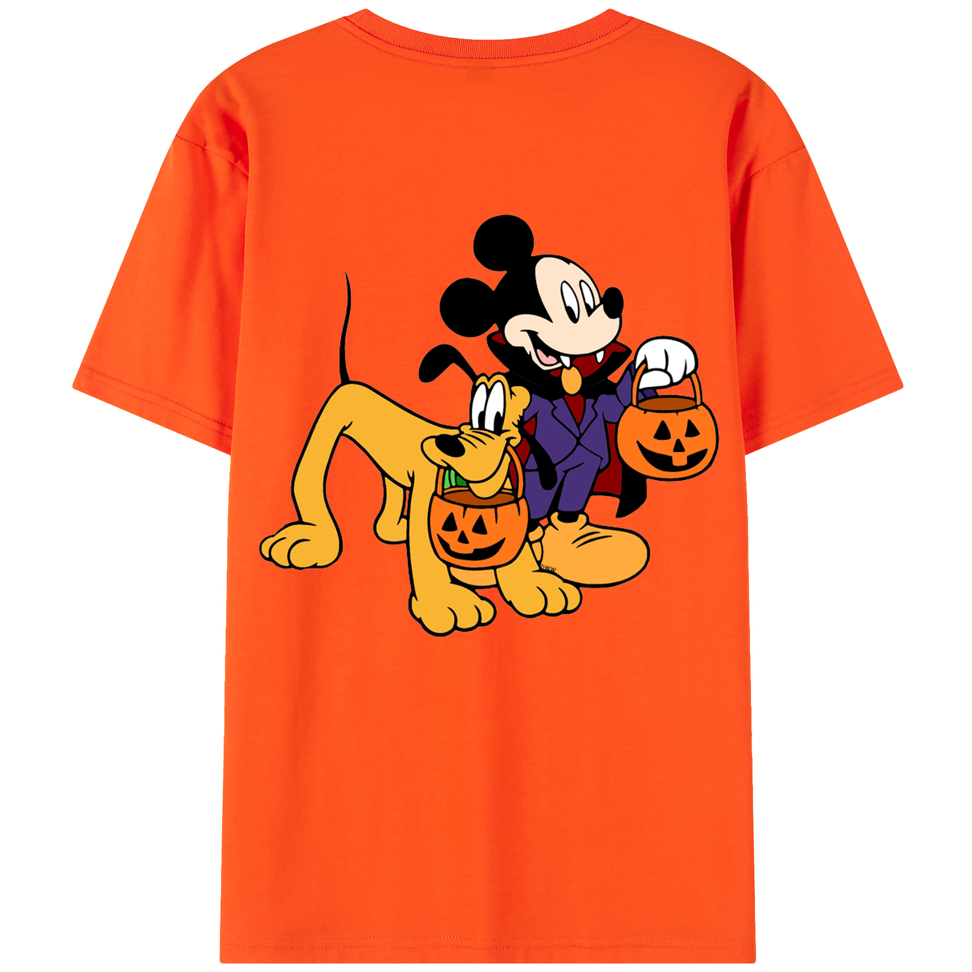 （画像用） ミッキーマウス Mickey Mouse 綿100％半袖Tシャツ（背面プリント）