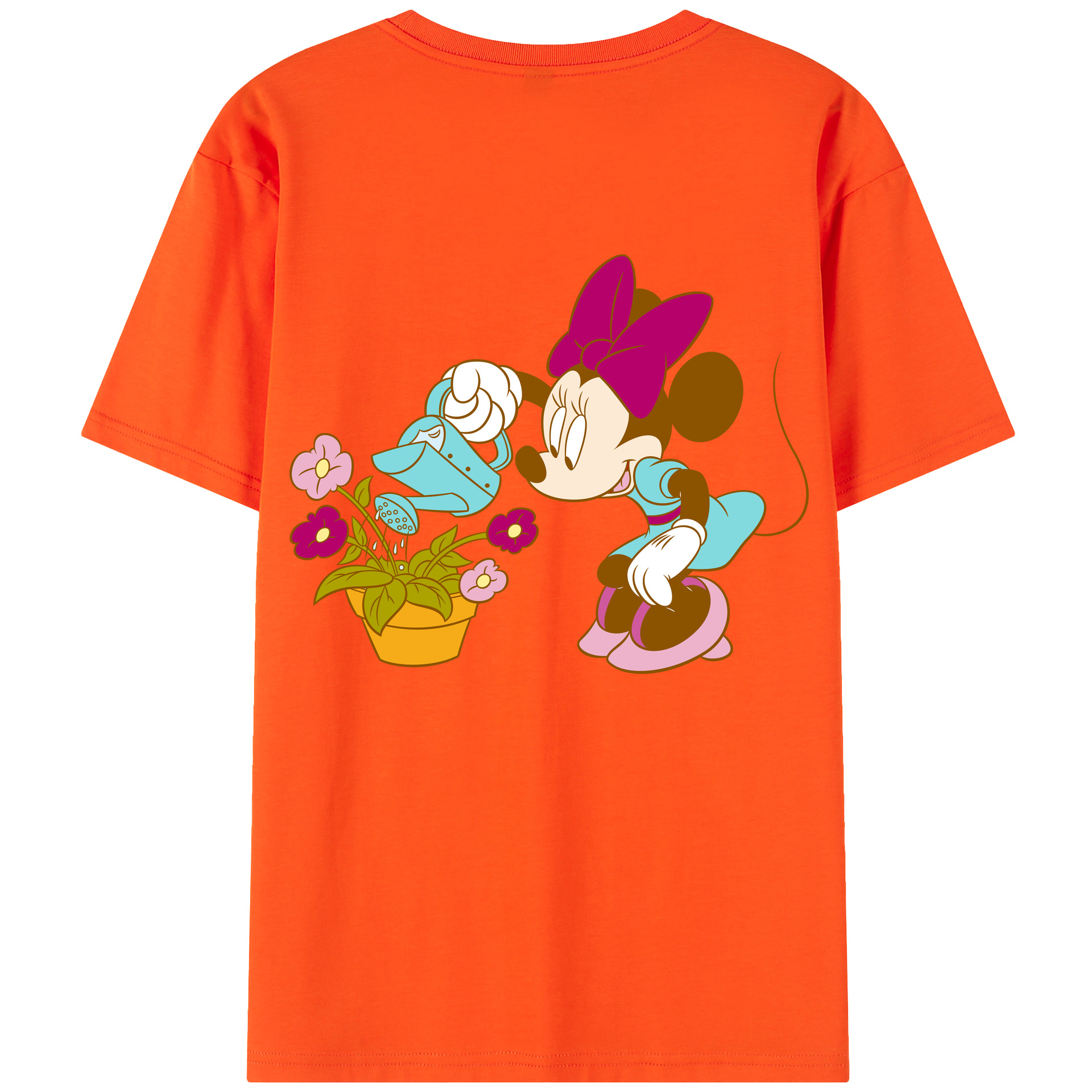 （画像用） ミッキーマウス Mickey Mouse 綿100％半袖Tシャツ（背面プリント）