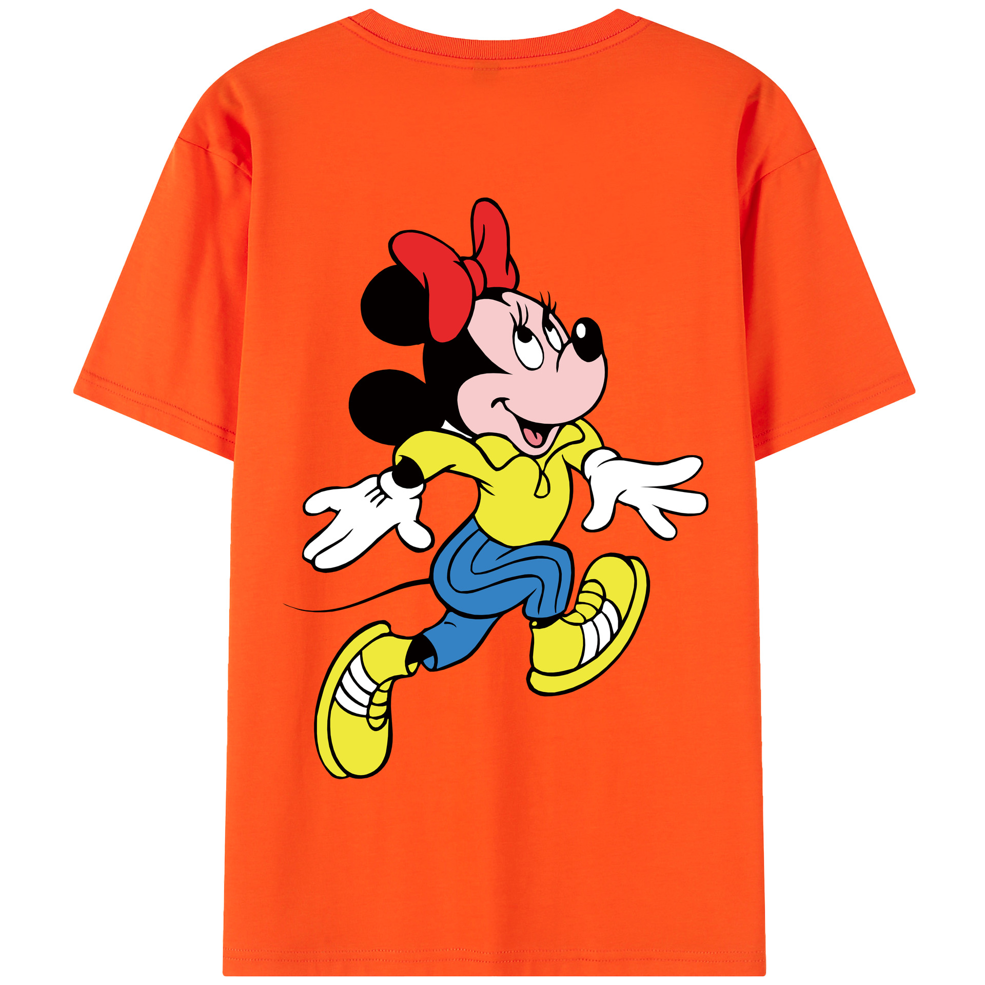 （画像用） ミッキーマウス Mickey Mouse 綿100％半袖Tシャツ（背面プリント）