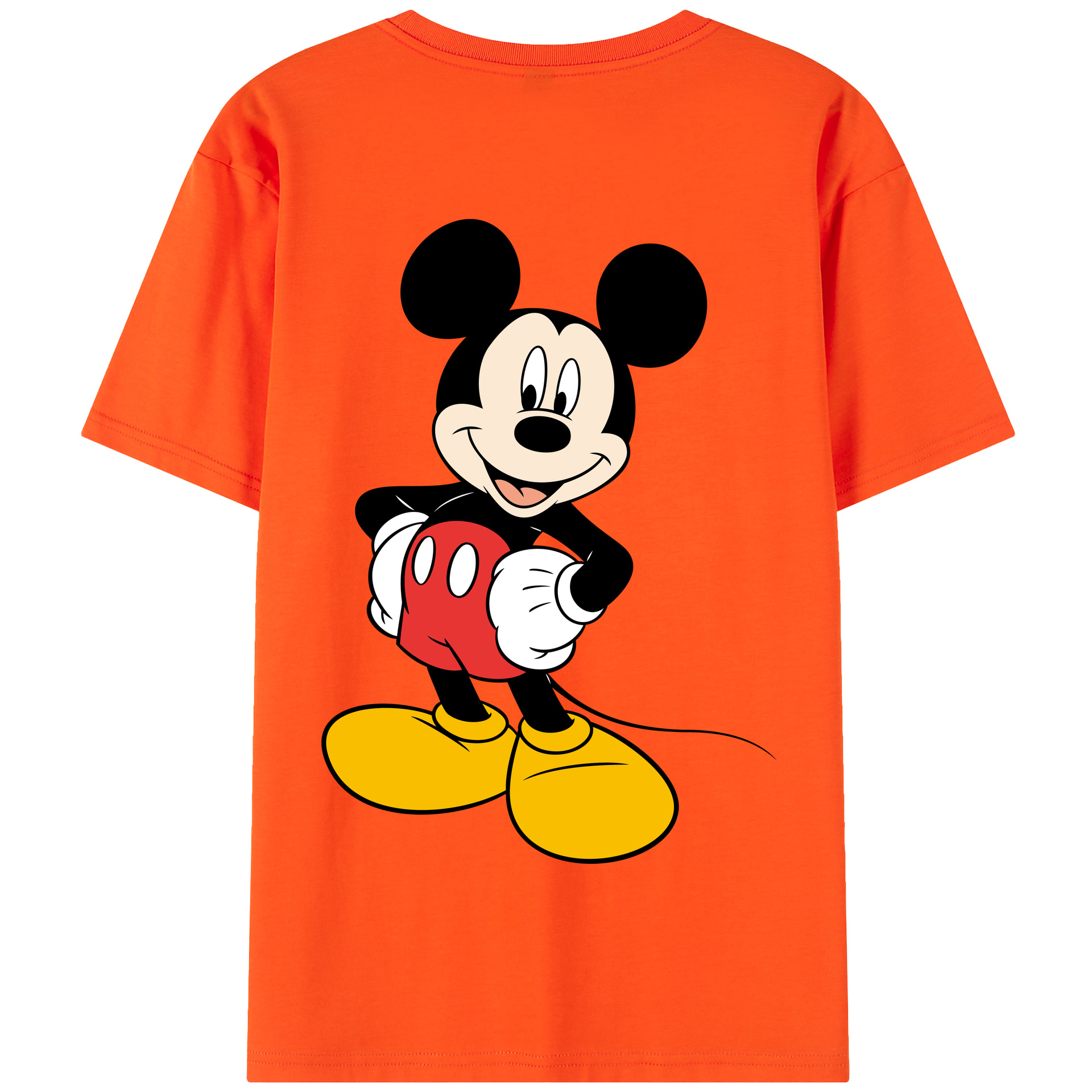 （画像用） ミッキーマウス Mickey Mouse 綿100％半袖Tシャツ（背面プリント）