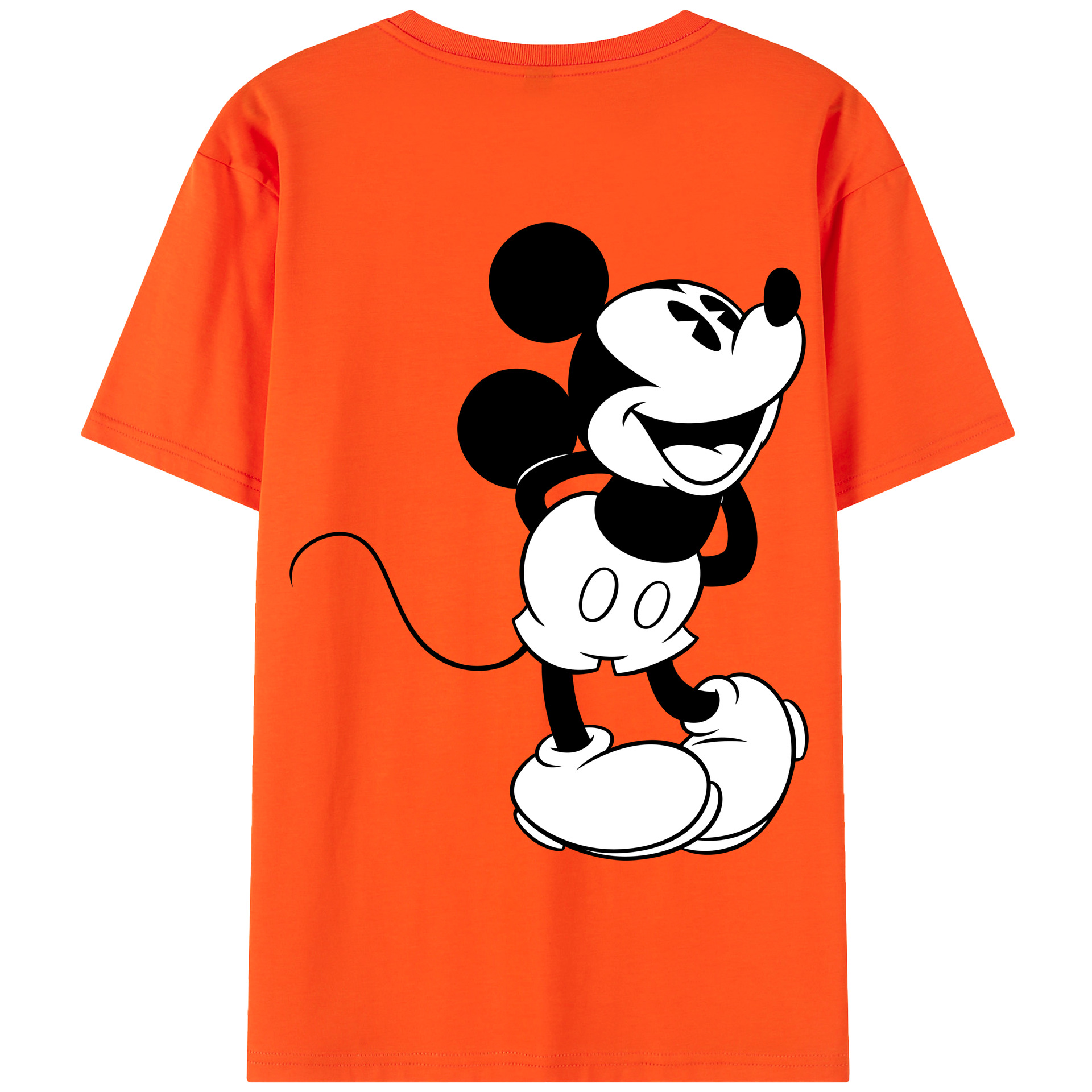 （画像用） ミッキーマウス Mickey Mouse 綿100％半袖Tシャツ（背面プリント）