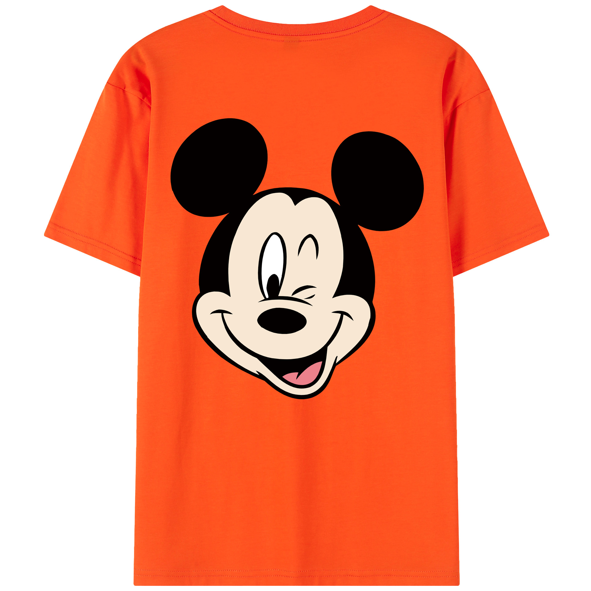 （画像用） ミッキーマウス Mickey Mouse 綿100％半袖Tシャツ（背面プリント）