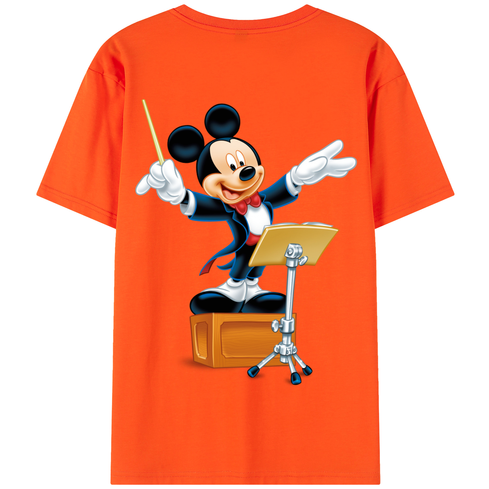 （画像用） ミッキーマウス Mickey Mouse 綿100％半袖Tシャツ（背面プリント）