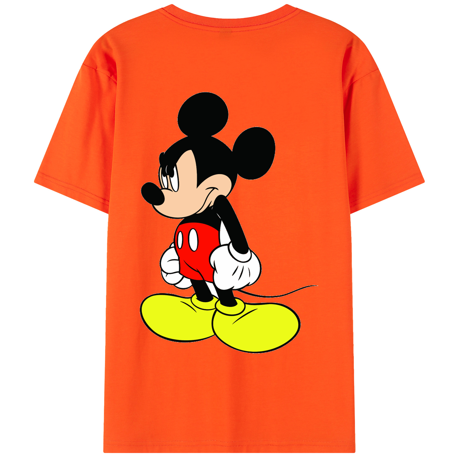 （画像用） ミッキーマウス Mickey Mouse 綿100％半袖Tシャツ（背面プリント）