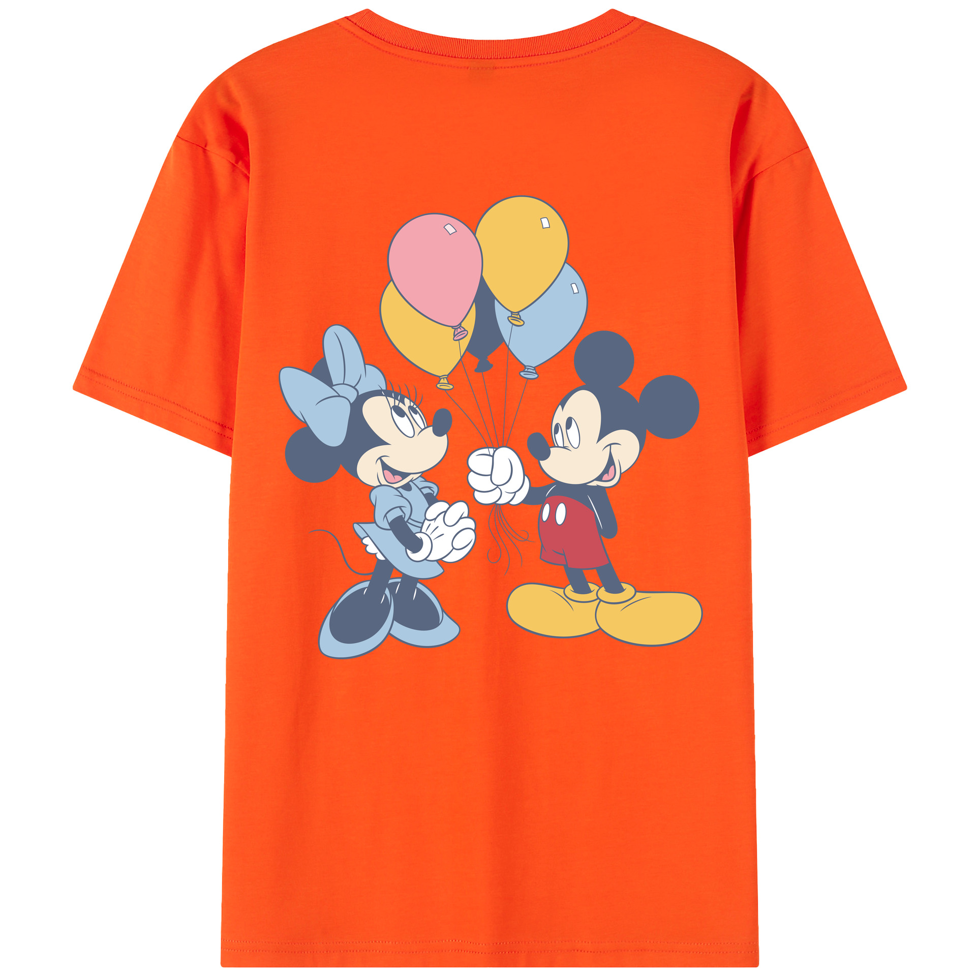 （画像用） ミッキーマウス Mickey Mouse 綿100％半袖Tシャツ（背面プリント）