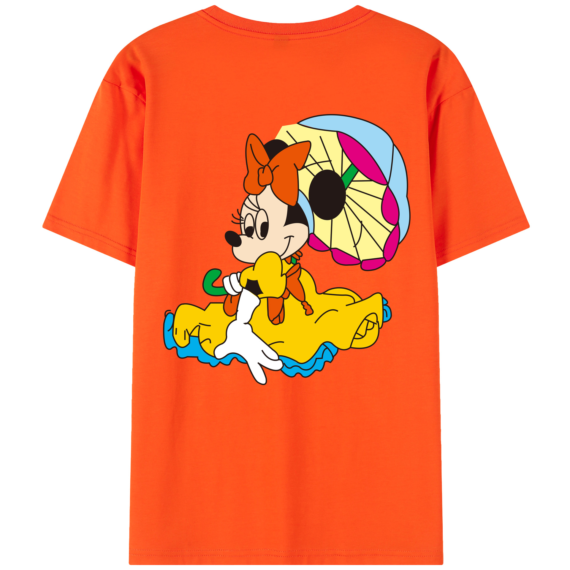 （画像用） ミッキーマウス Mickey Mouse 綿100％半袖Tシャツ（背面プリント）