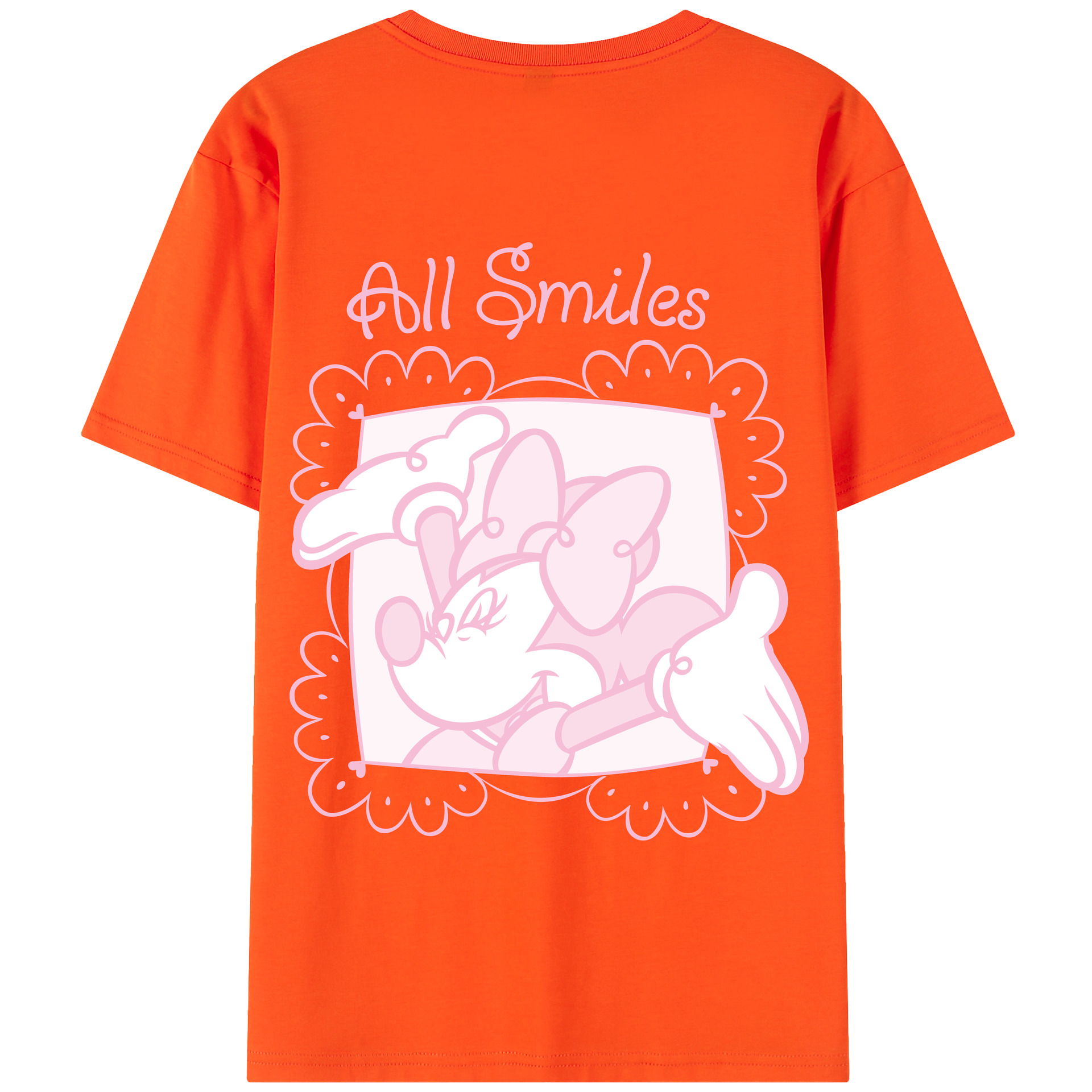 （画像用） ミッキーマウス Mickey Mouse 綿100％半袖Tシャツ（背面プリント）