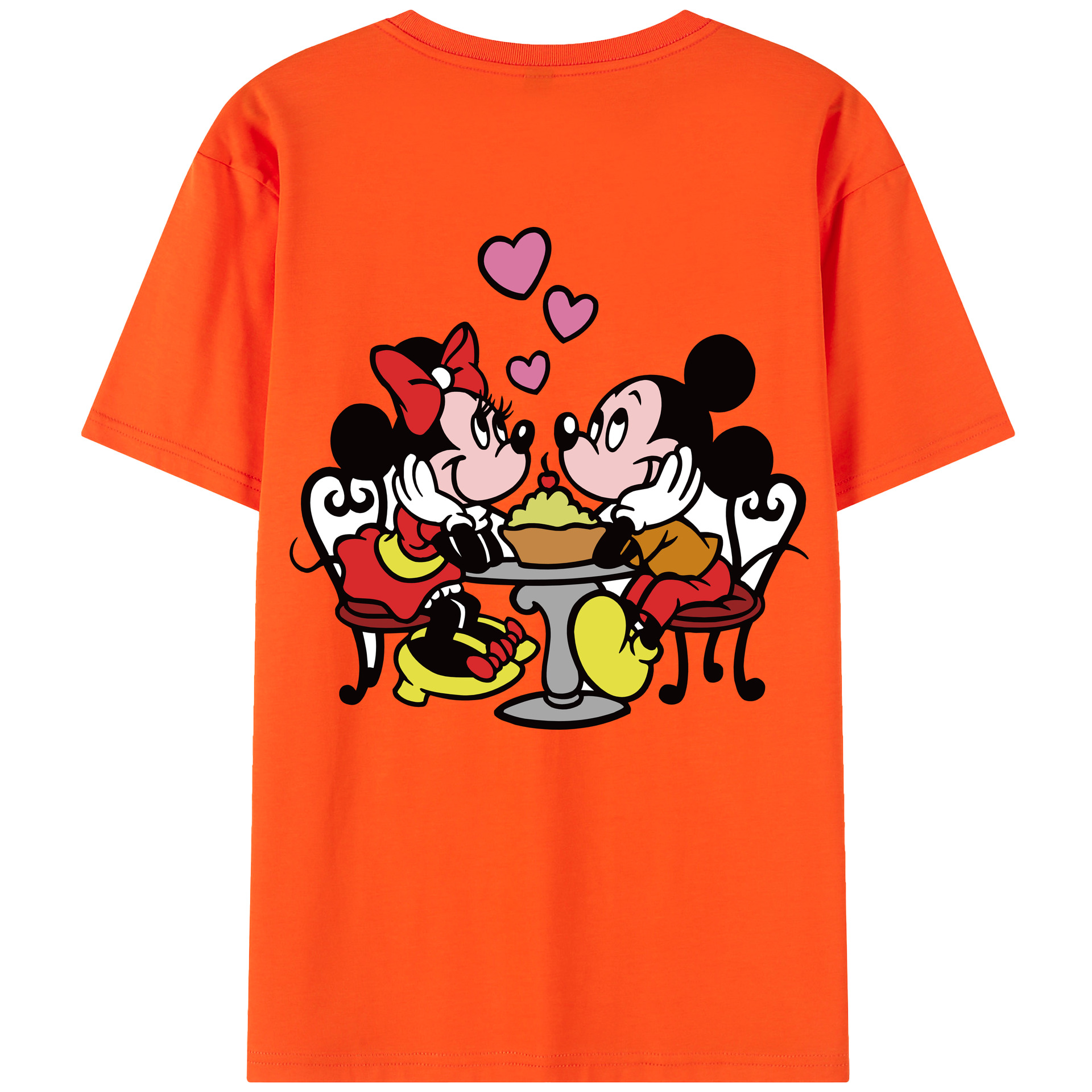 （画像用） ミッキーマウス Mickey Mouse 綿100％半袖Tシャツ（背面プリント）
