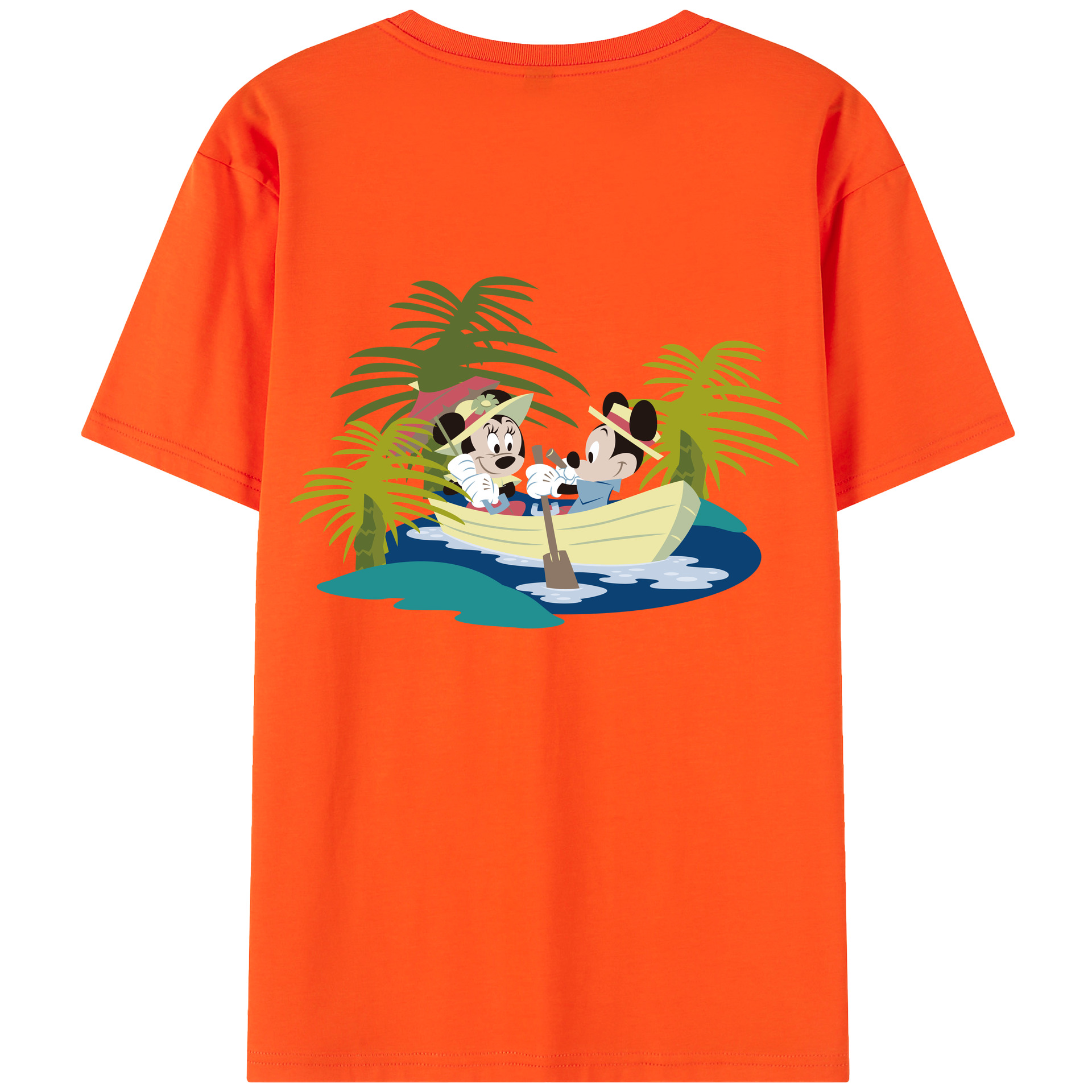 （画像用） ミッキーマウス Mickey Mouse 綿100％半袖Tシャツ（背面プリント）