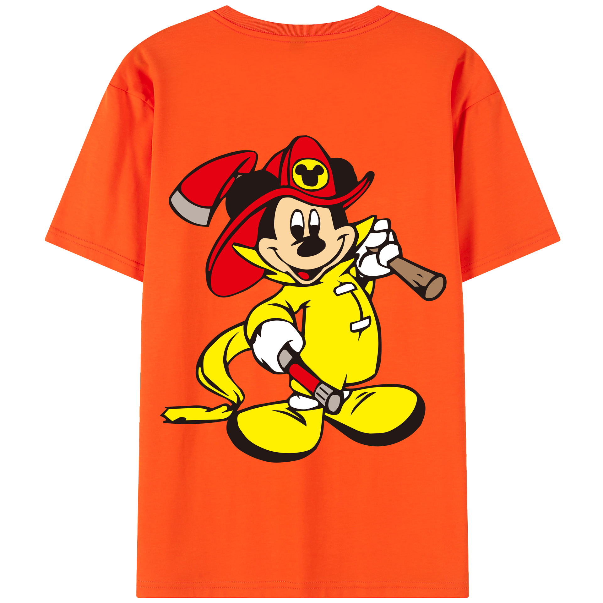 （画像用） ミッキーマウス Mickey Mouse 綿100％半袖Tシャツ（背面プリント）