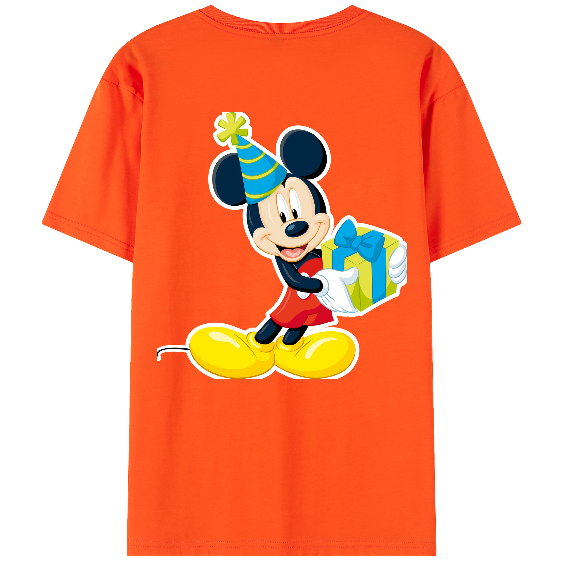 （画像用） ミッキーマウス Mickey Mouse 綿100％半袖Tシャツ（背面プリント）