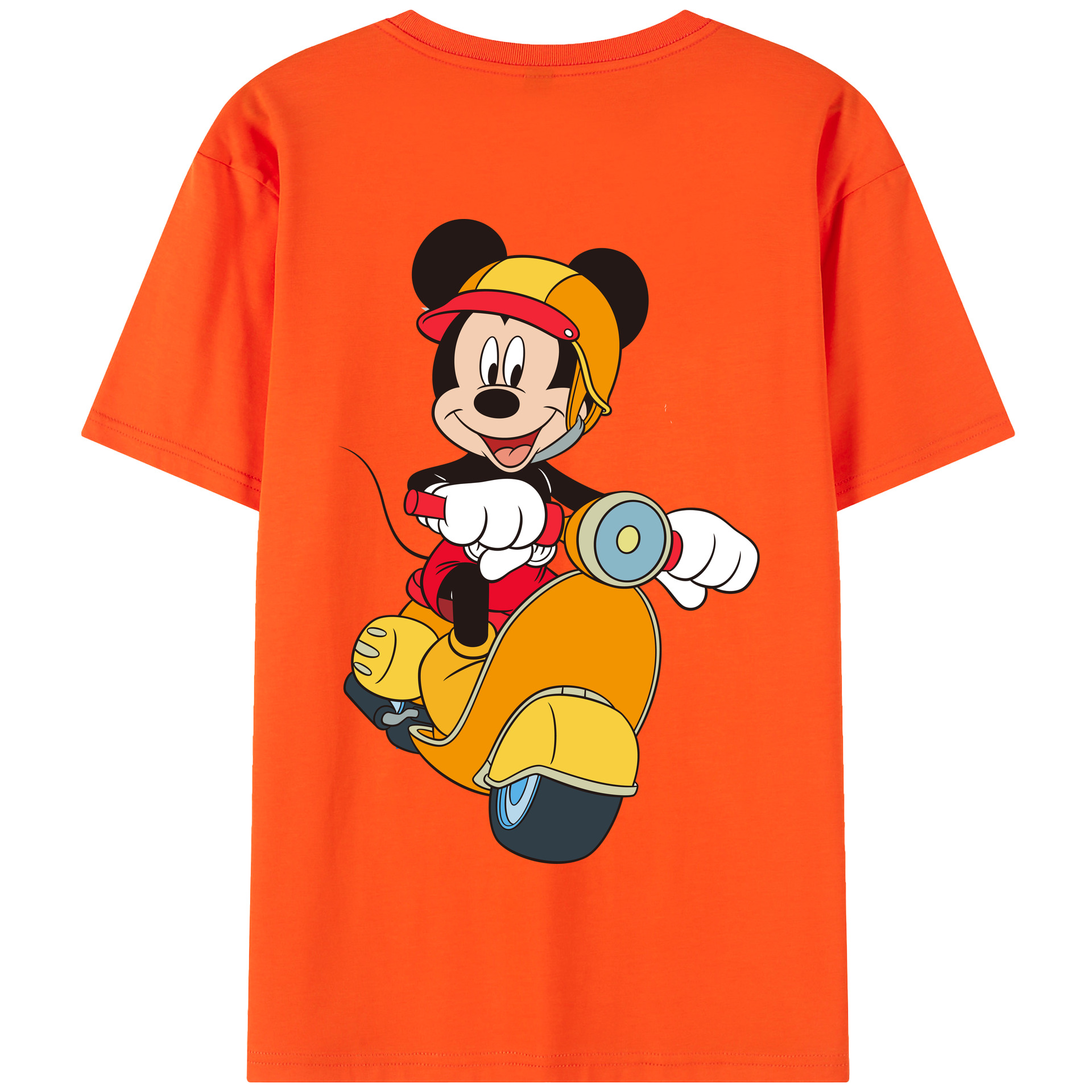 （画像用） ミッキーマウス Mickey Mouse 綿100％半袖Tシャツ（背面プリント）