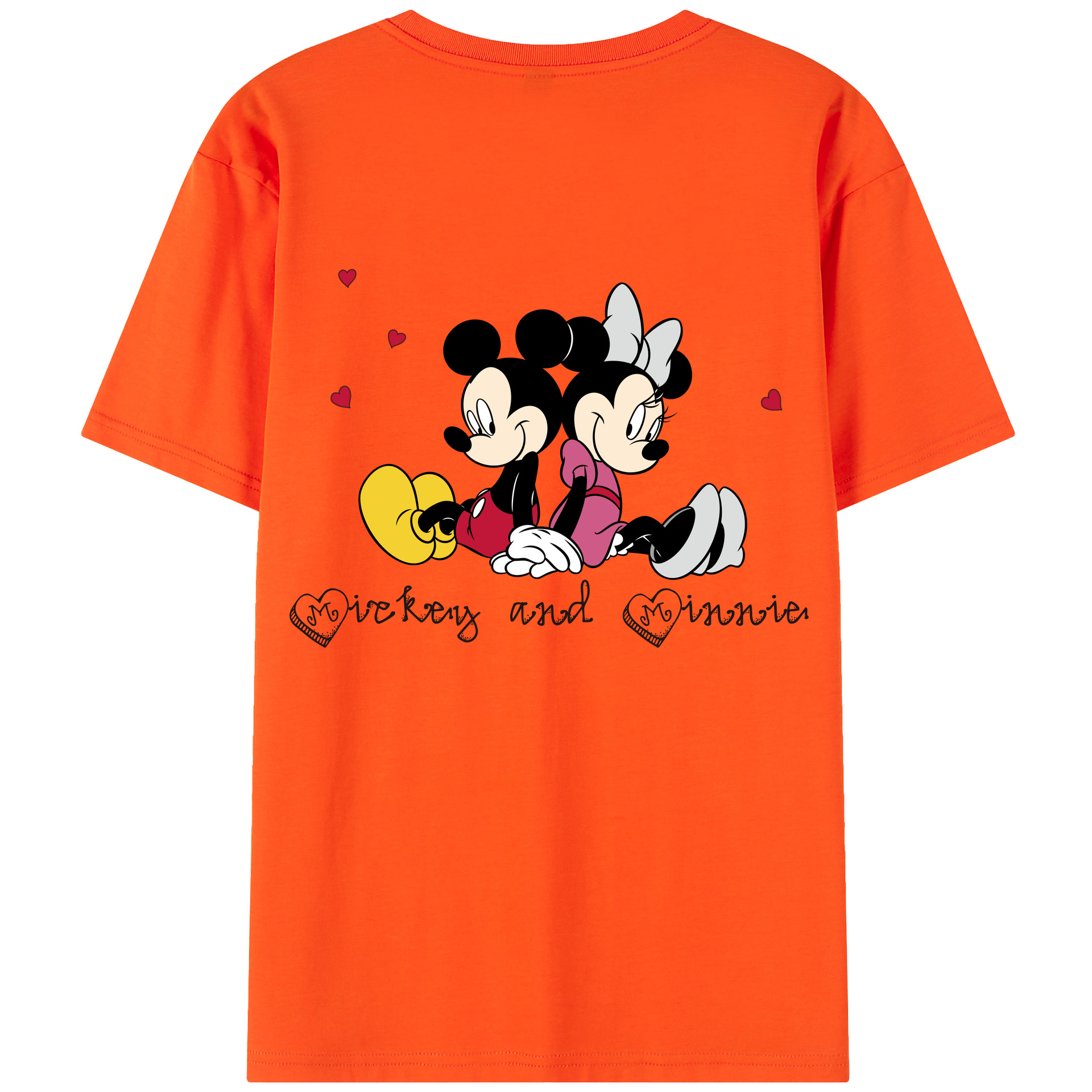 （画像用） ミッキーマウス Mickey Mouse 綿100％半袖Tシャツ（背面プリント）