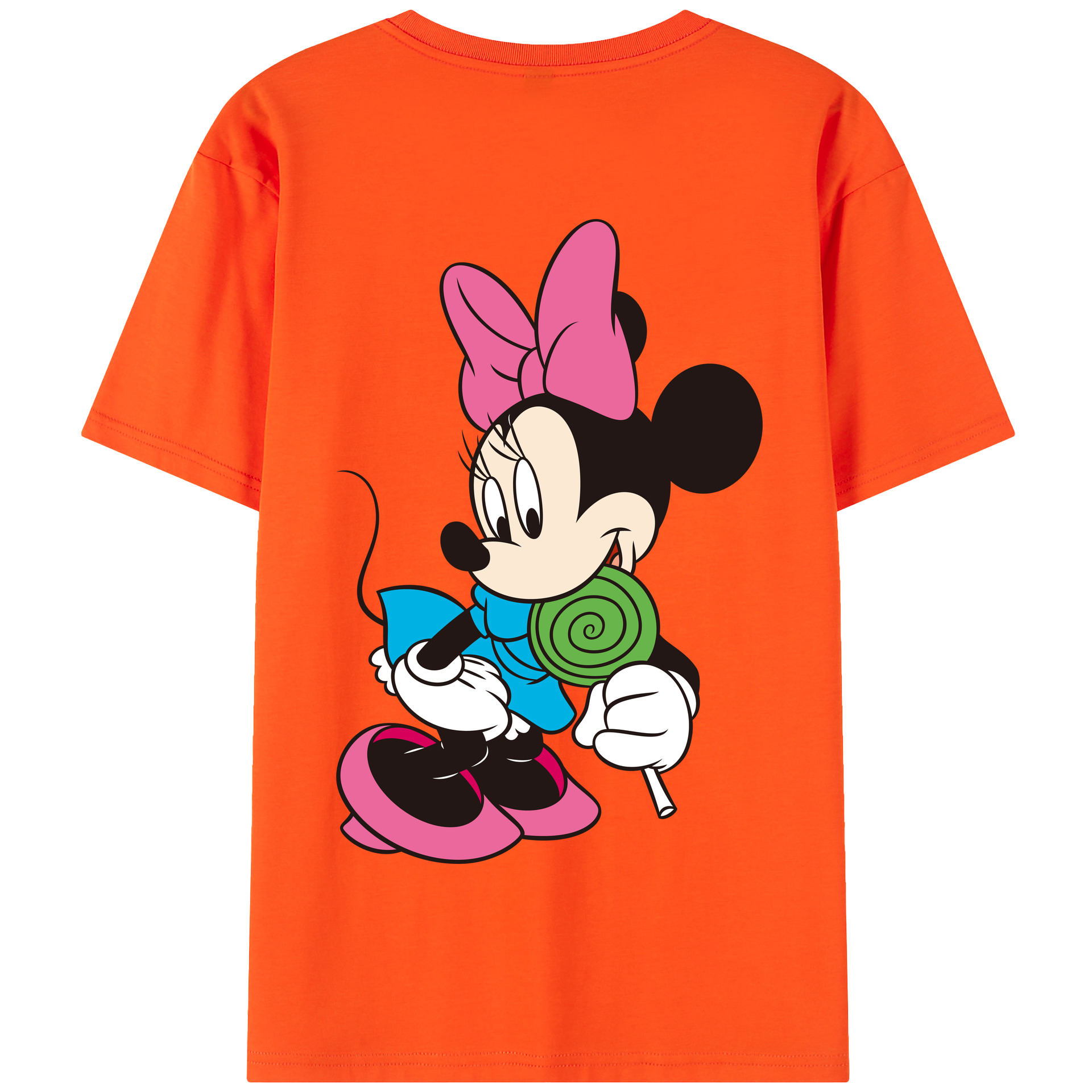（画像用） ミッキーマウス Mickey Mouse 綿100％半袖Tシャツ（背面プリント）