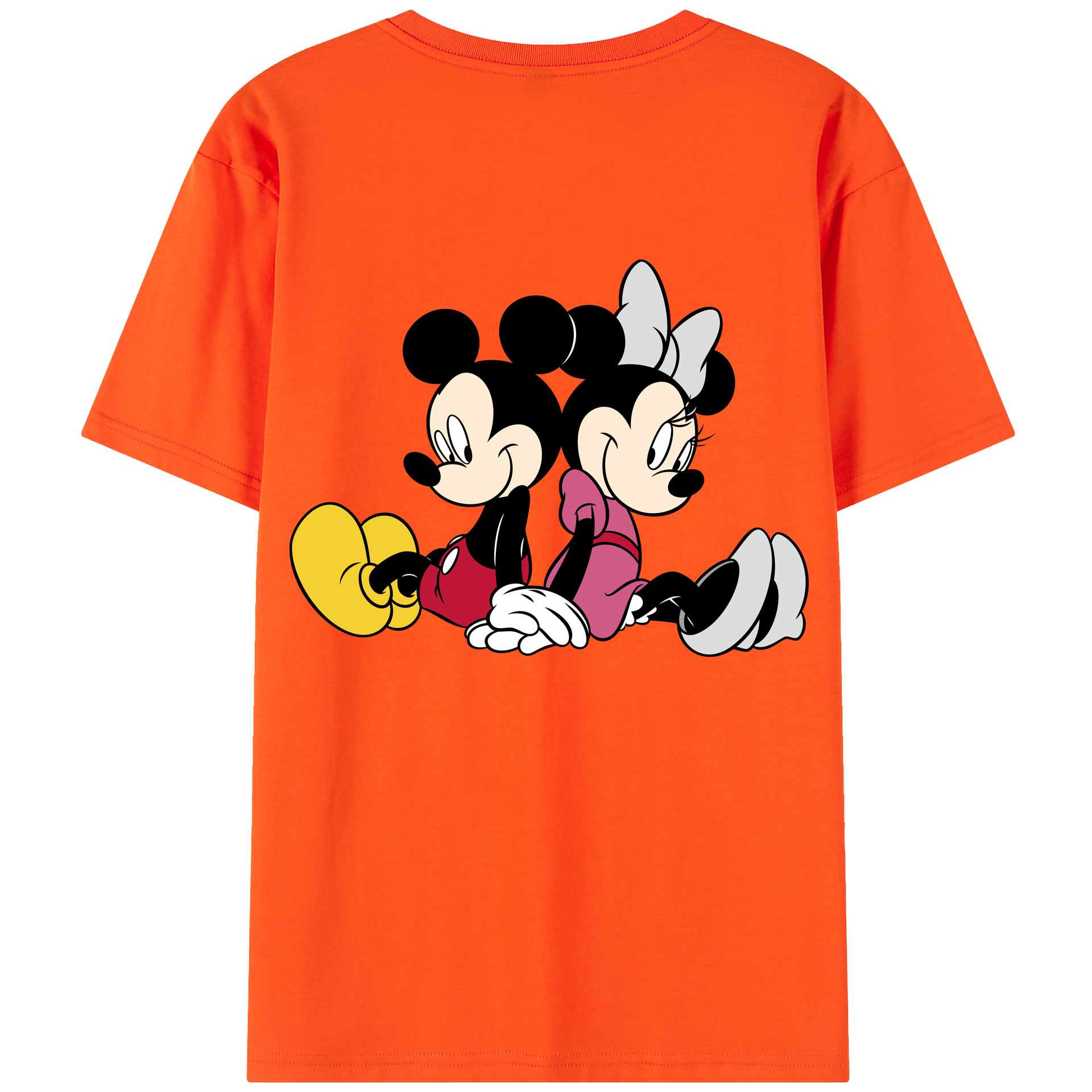 （画像用） ミッキーマウス Mickey Mouse 綿100％半袖Tシャツ（背面プリント）