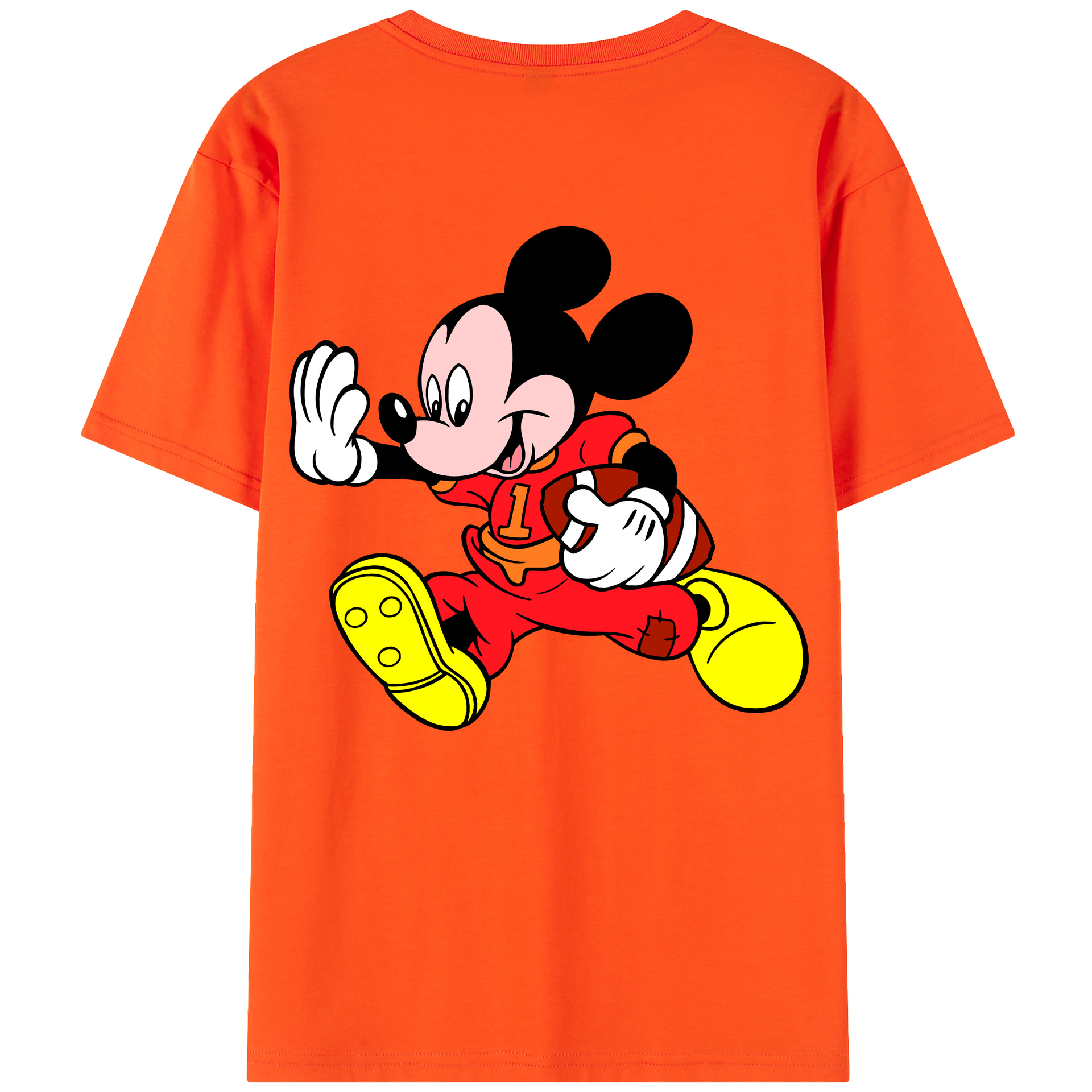 （画像用） ミッキーマウス Mickey Mouse 綿100％半袖Tシャツ（背面プリント）