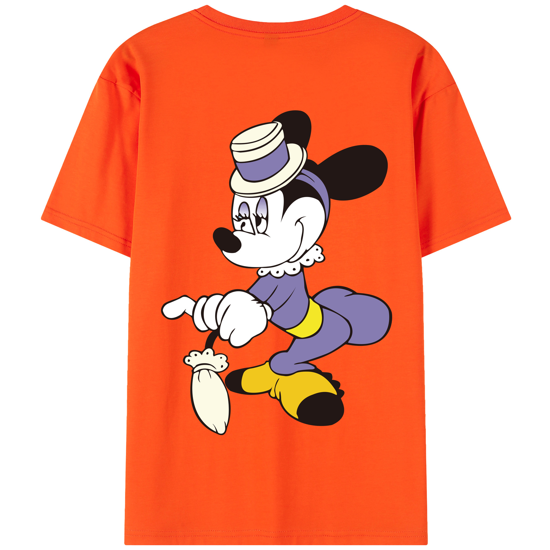 （画像用） ミッキーマウス Mickey Mouse 綿100％半袖Tシャツ（背面プリント）