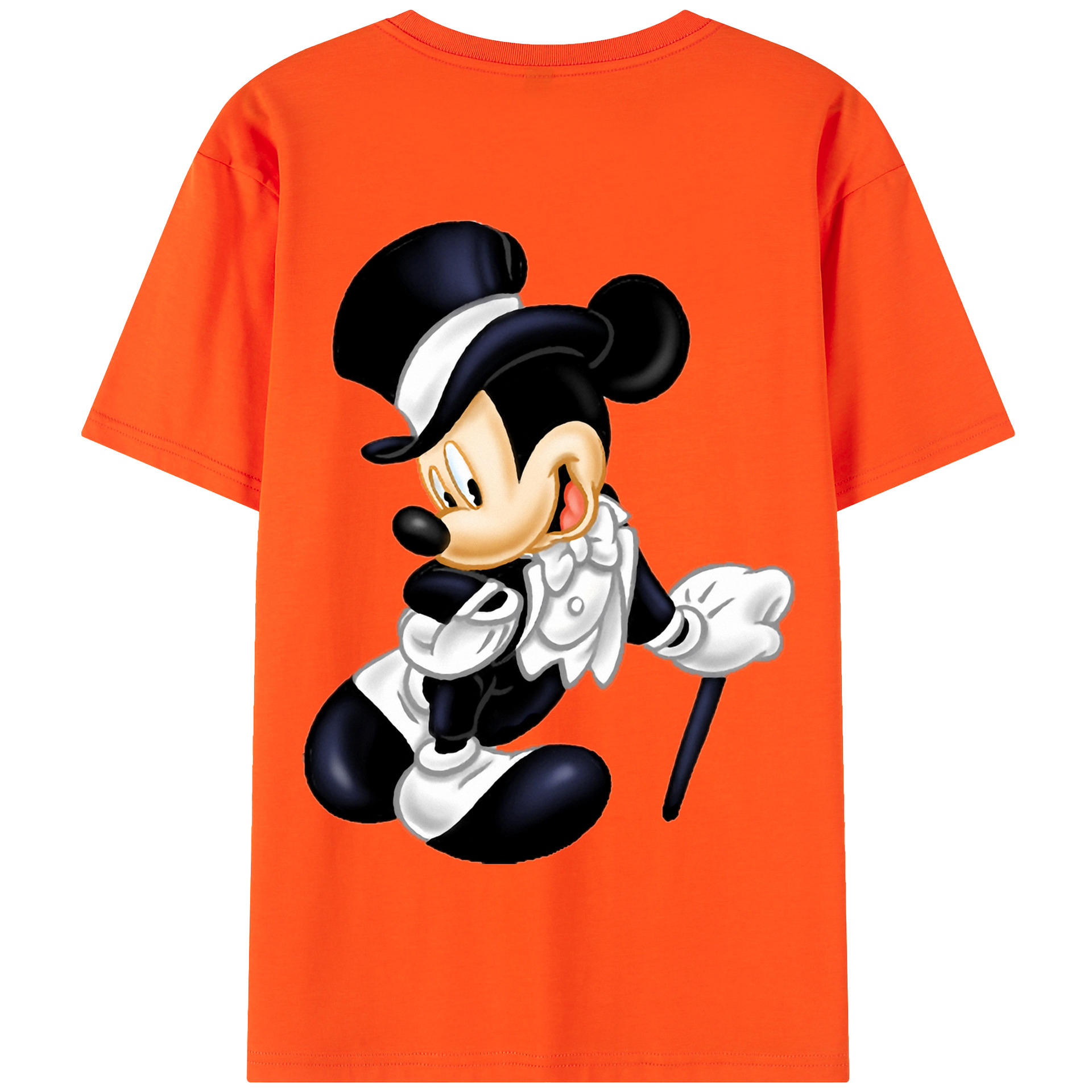 （画像用） ミッキーマウス Mickey Mouse 綿100％半袖Tシャツ（背面プリント）