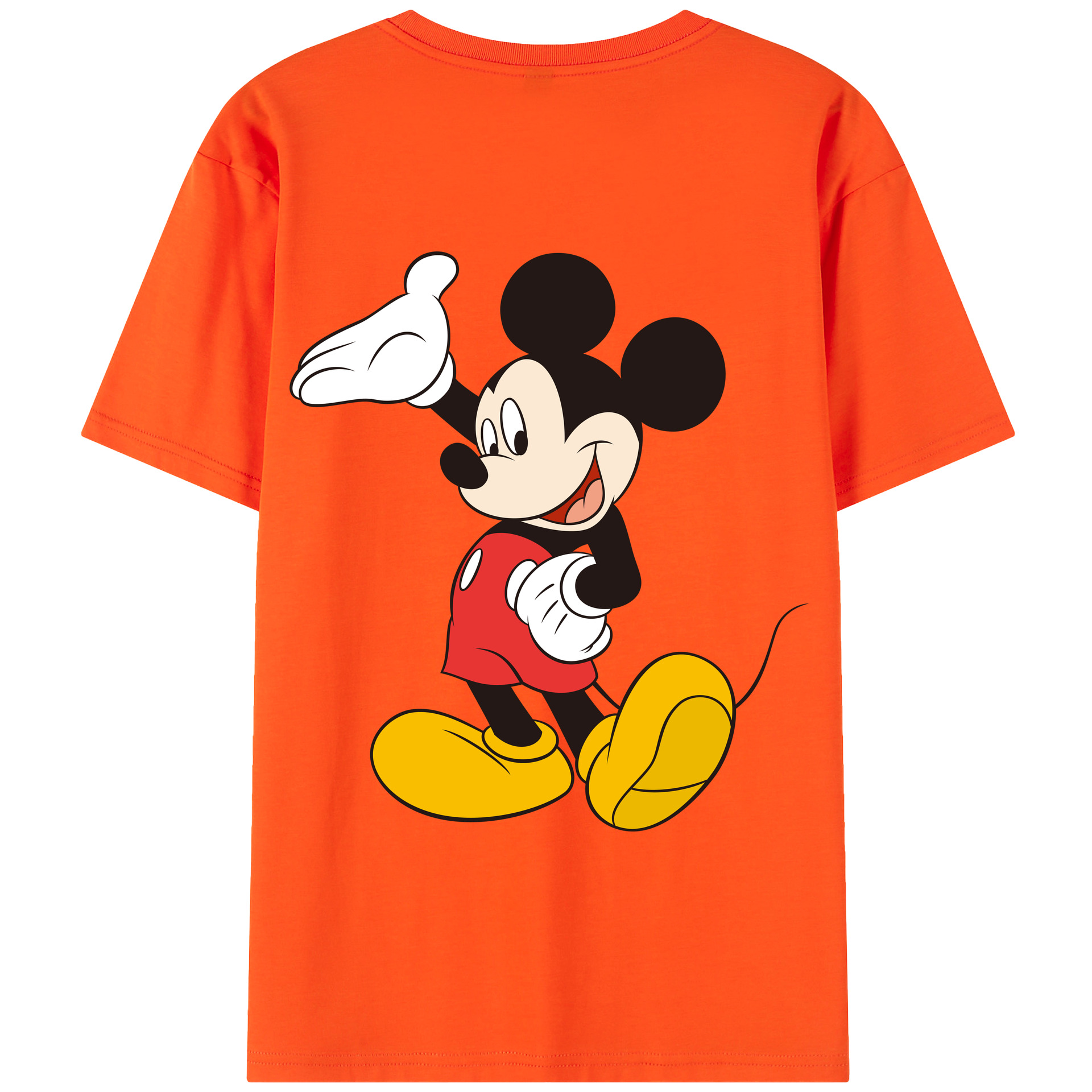 （画像用） ミッキーマウス Mickey Mouse 綿100％半袖Tシャツ（背面プリント）